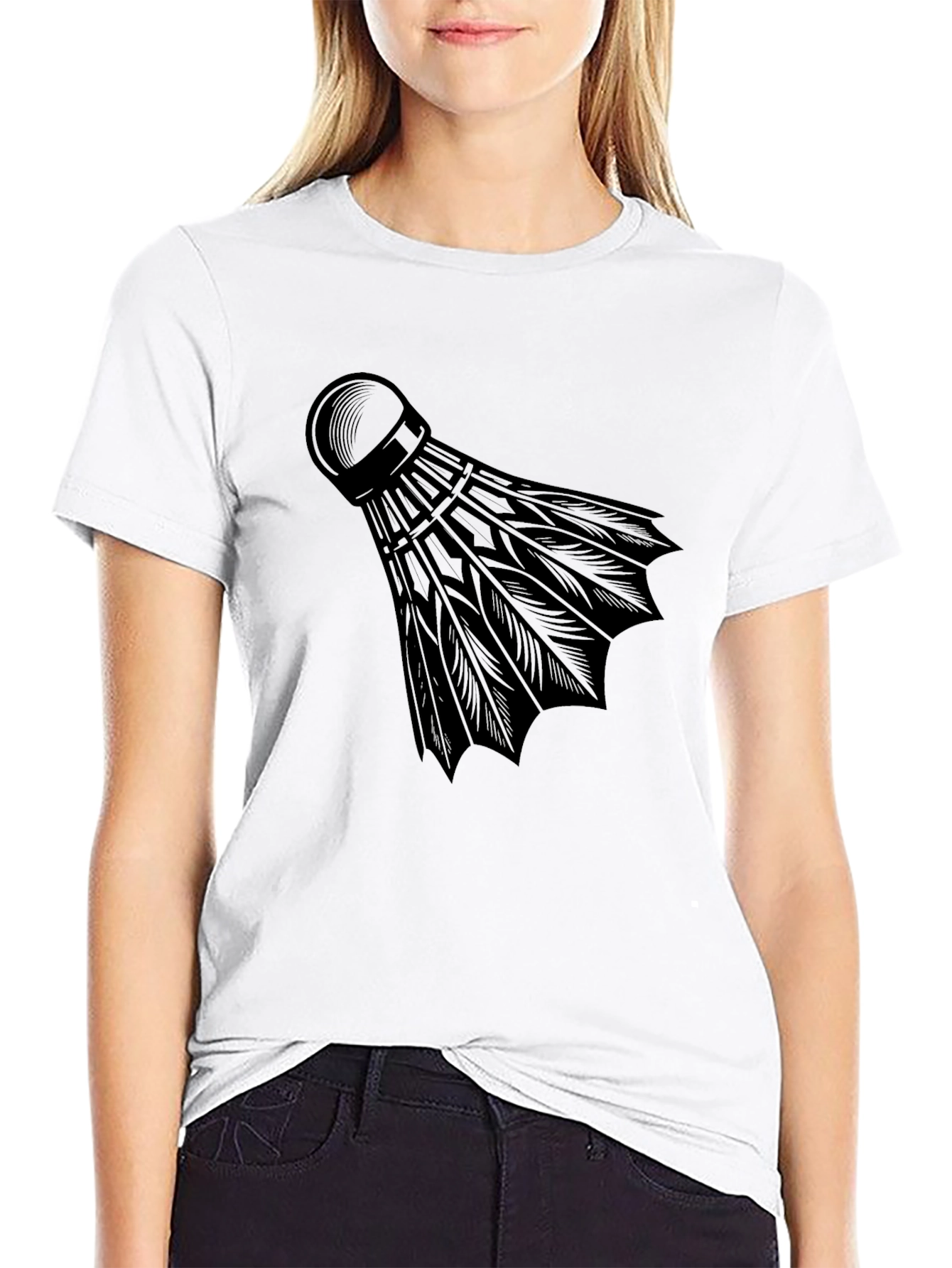 Badminton Shuttlecock Graphic Tee - Stylish Sportswear