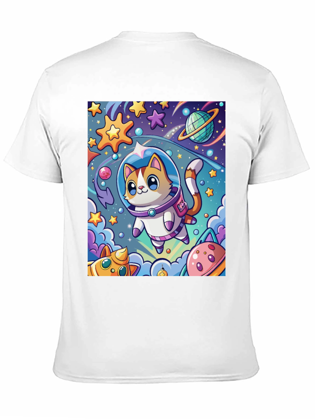 Cartoon Cat Astronaut Unisex T-Shirt