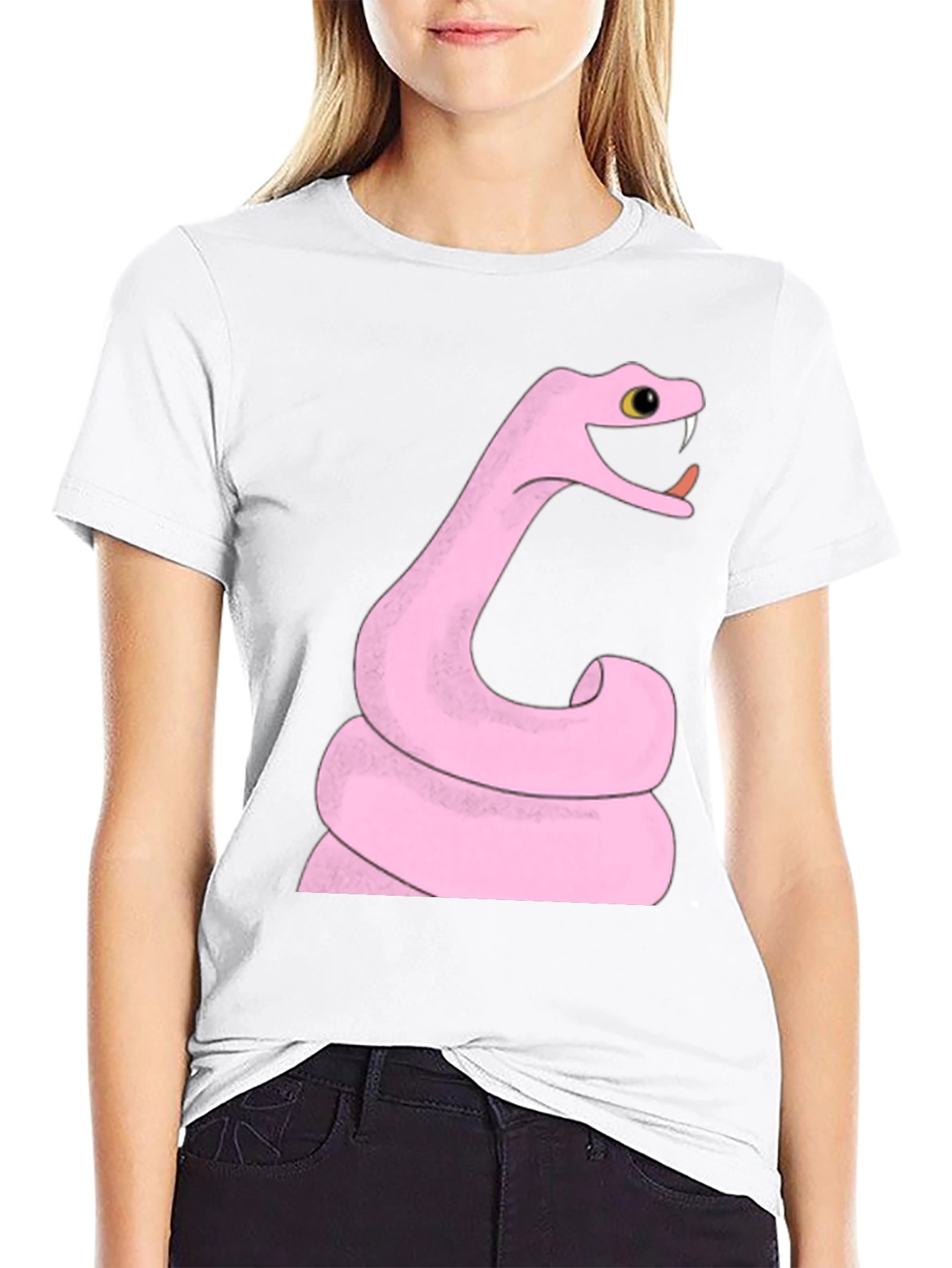 Pink Snake Graphic T-Shirt