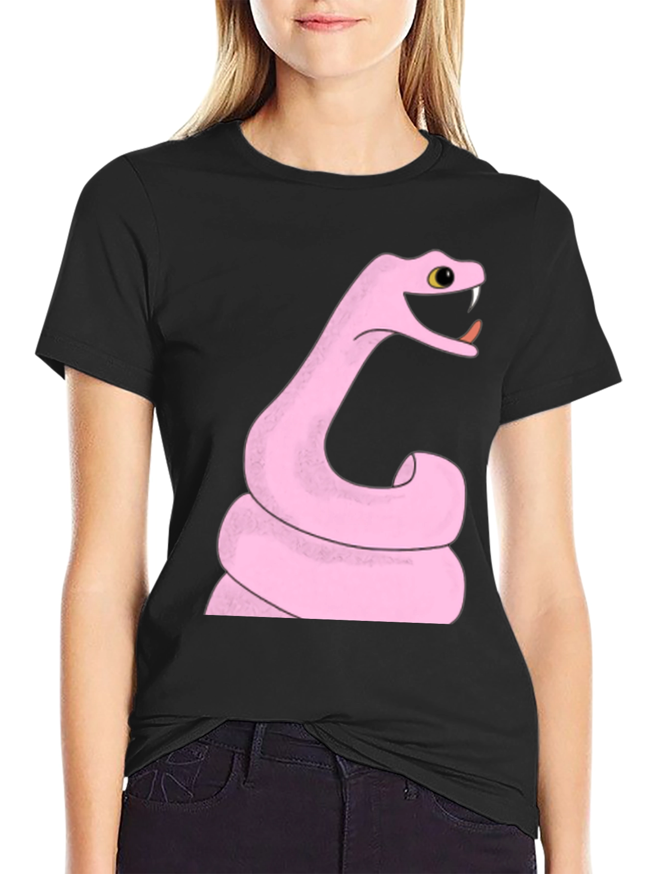 Pink Snake Graphic T-Shirt