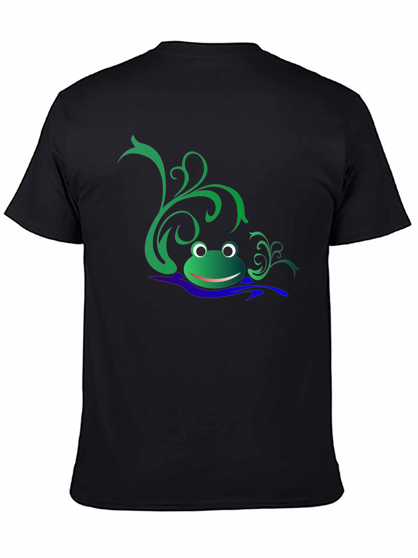 Fun Frog Graphic Black T-Shirt