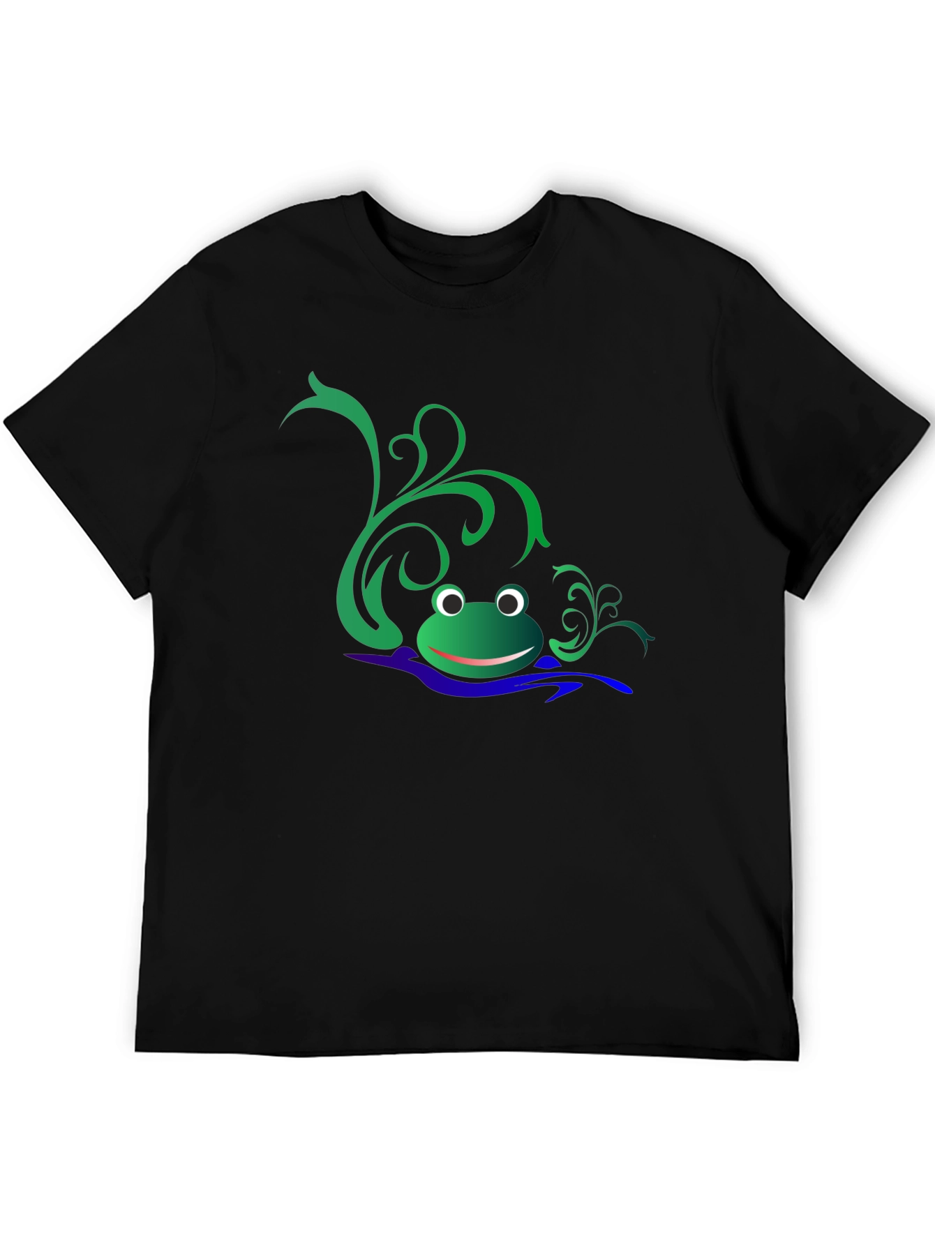 Fun Frog Graphic Black T-Shirt