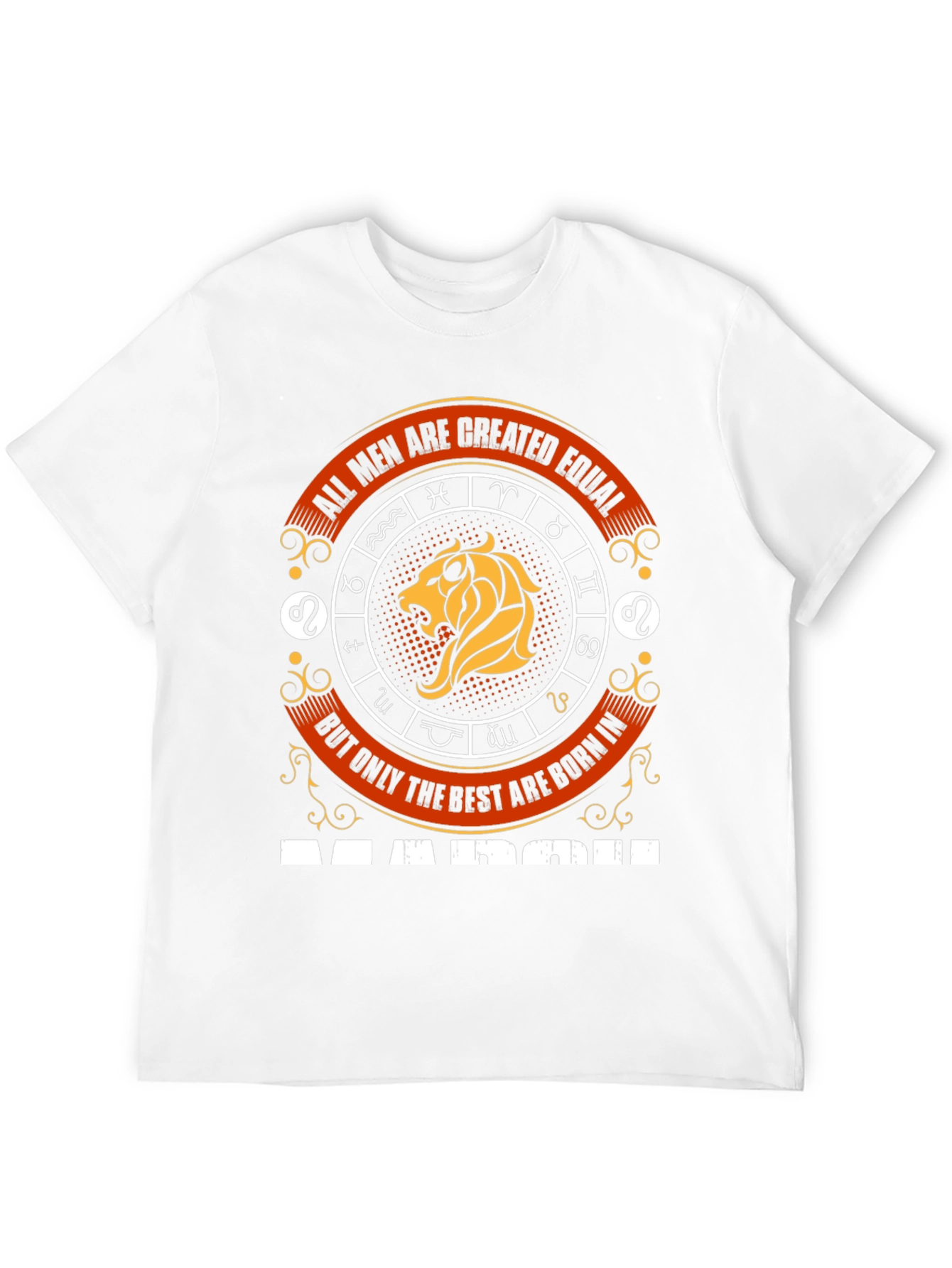 Mens Zodiac T-Shirt - Lion March Birthday Gift