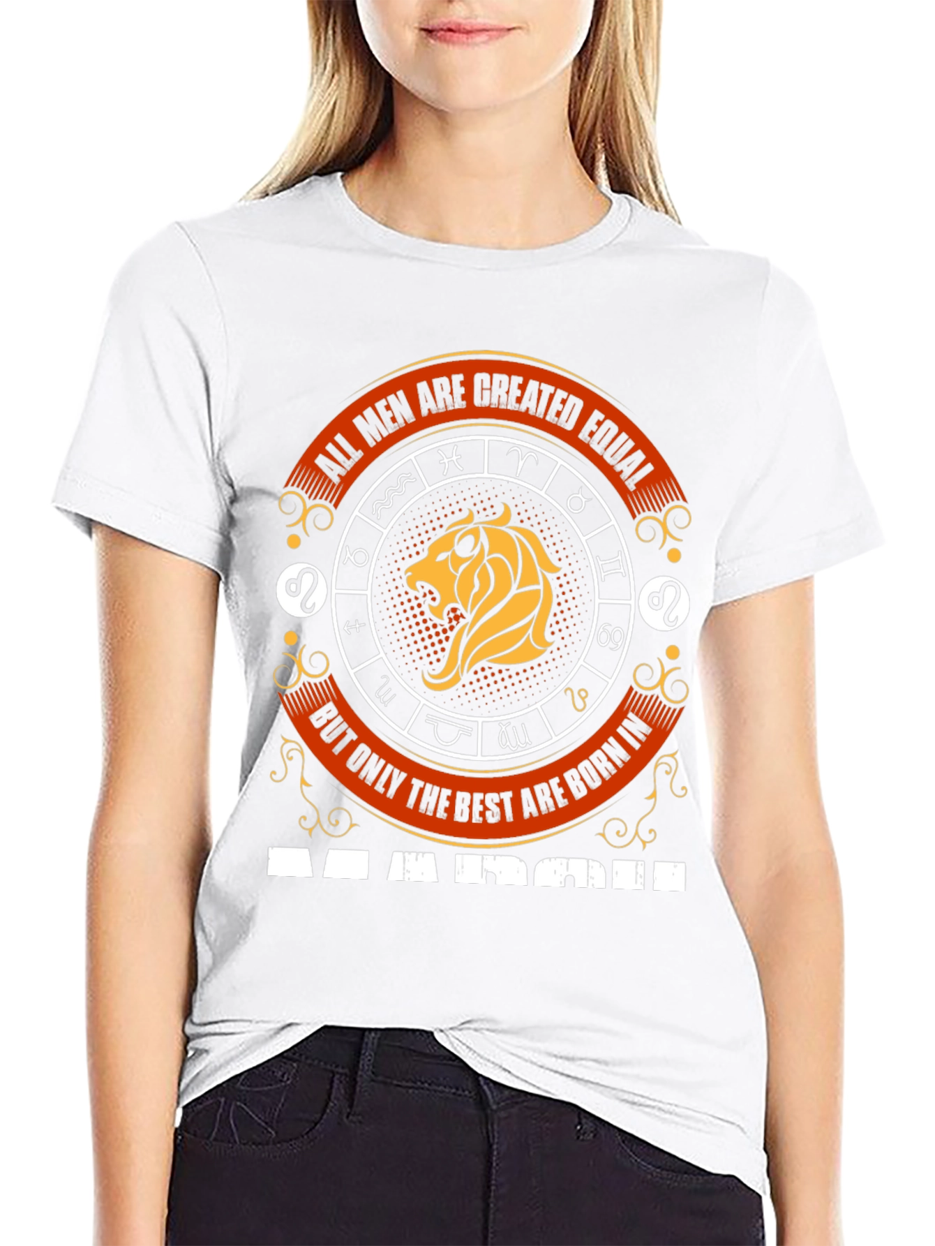 Mens Zodiac T-Shirt - Lion March Birthday Gift
