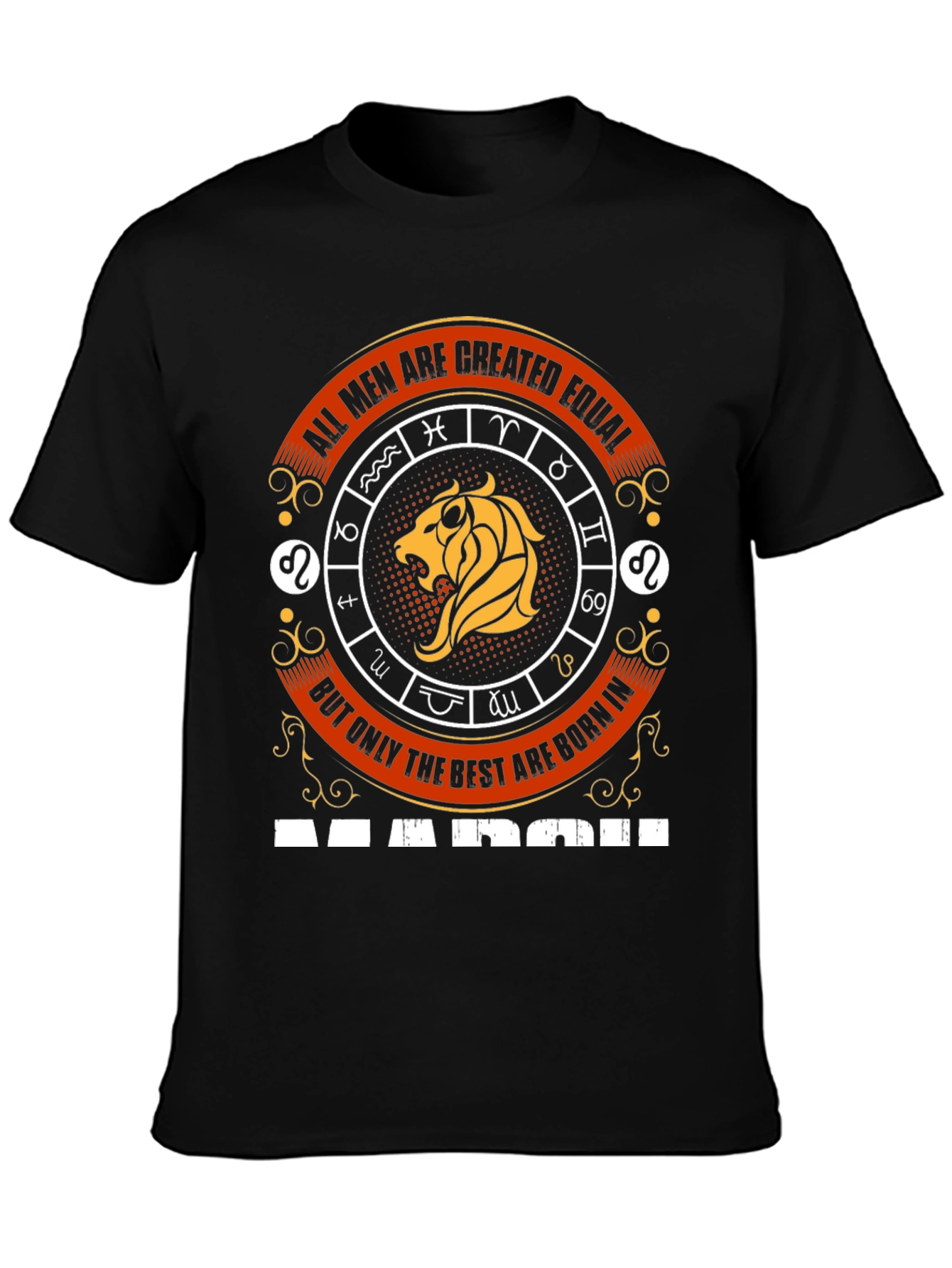 Mens Zodiac T-Shirt - Lion March Birthday Gift