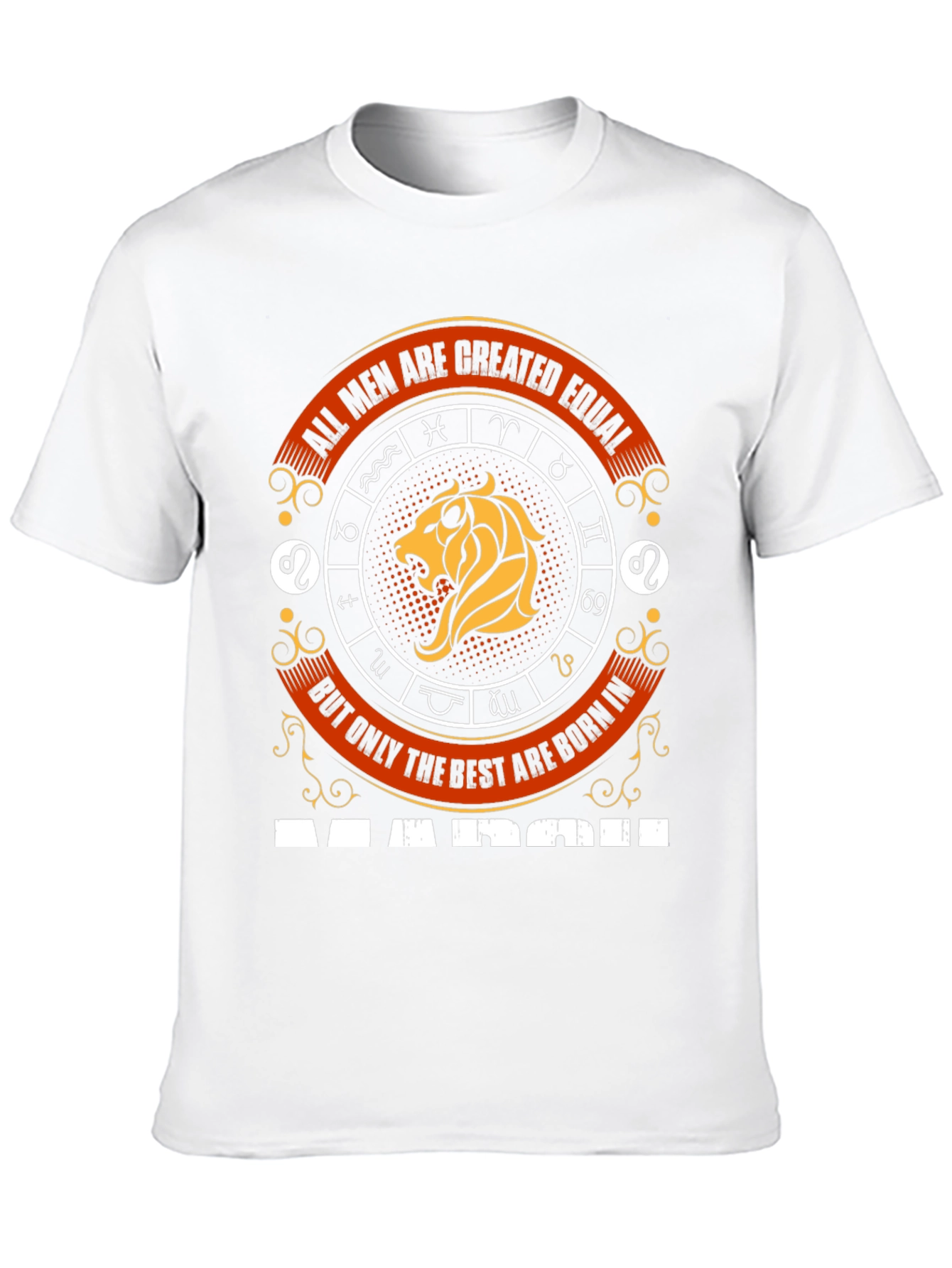 Mens Zodiac T-Shirt - Lion March Birthday Gift