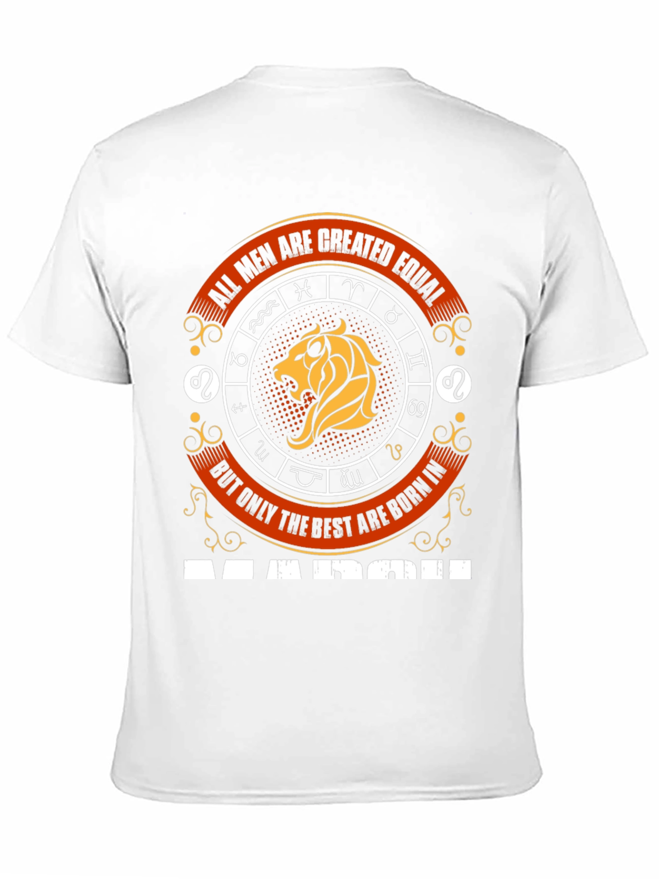 Mens Zodiac T-Shirt - Lion March Birthday Gift