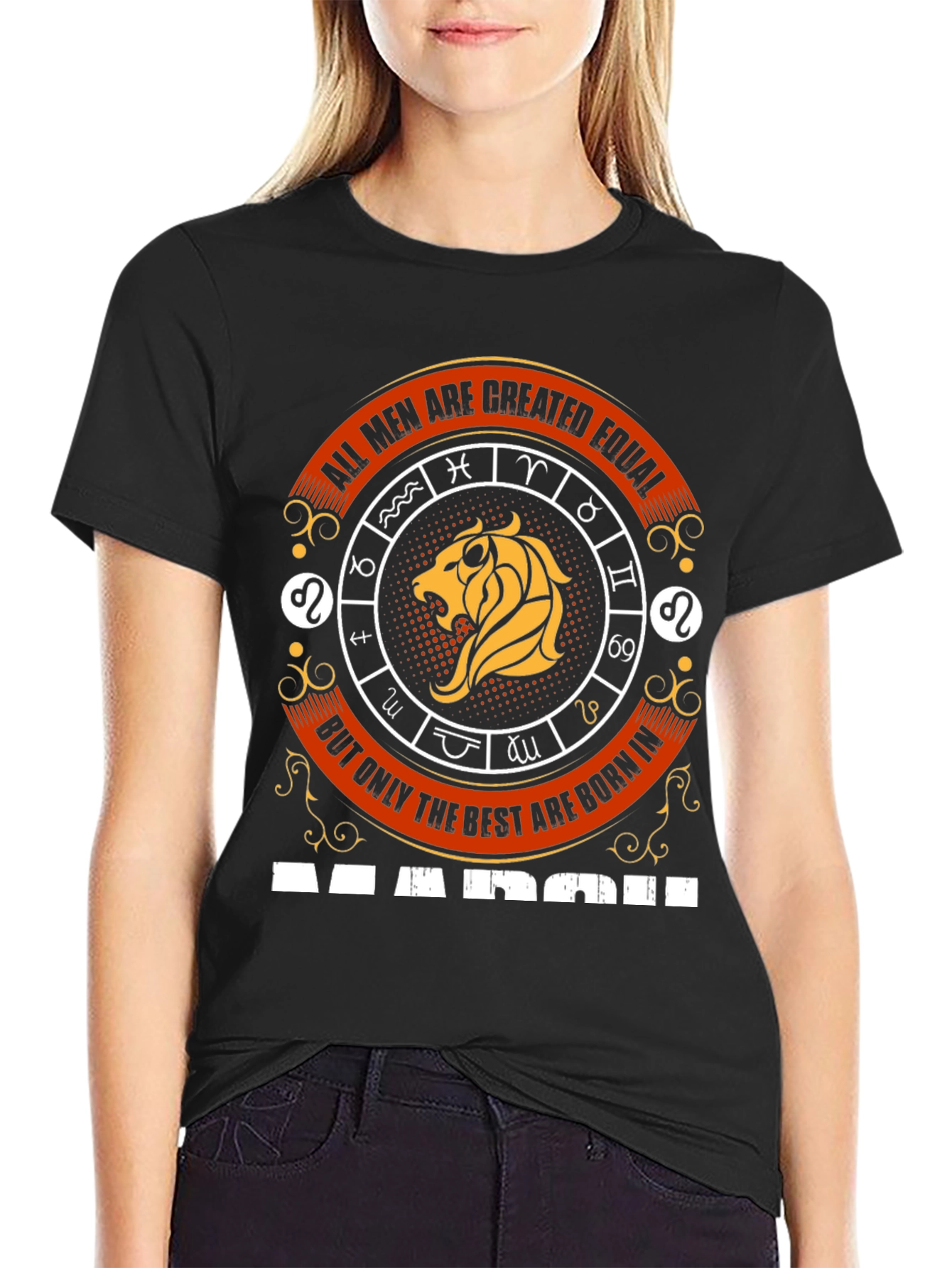 Mens Zodiac T-Shirt - Lion March Birthday Gift