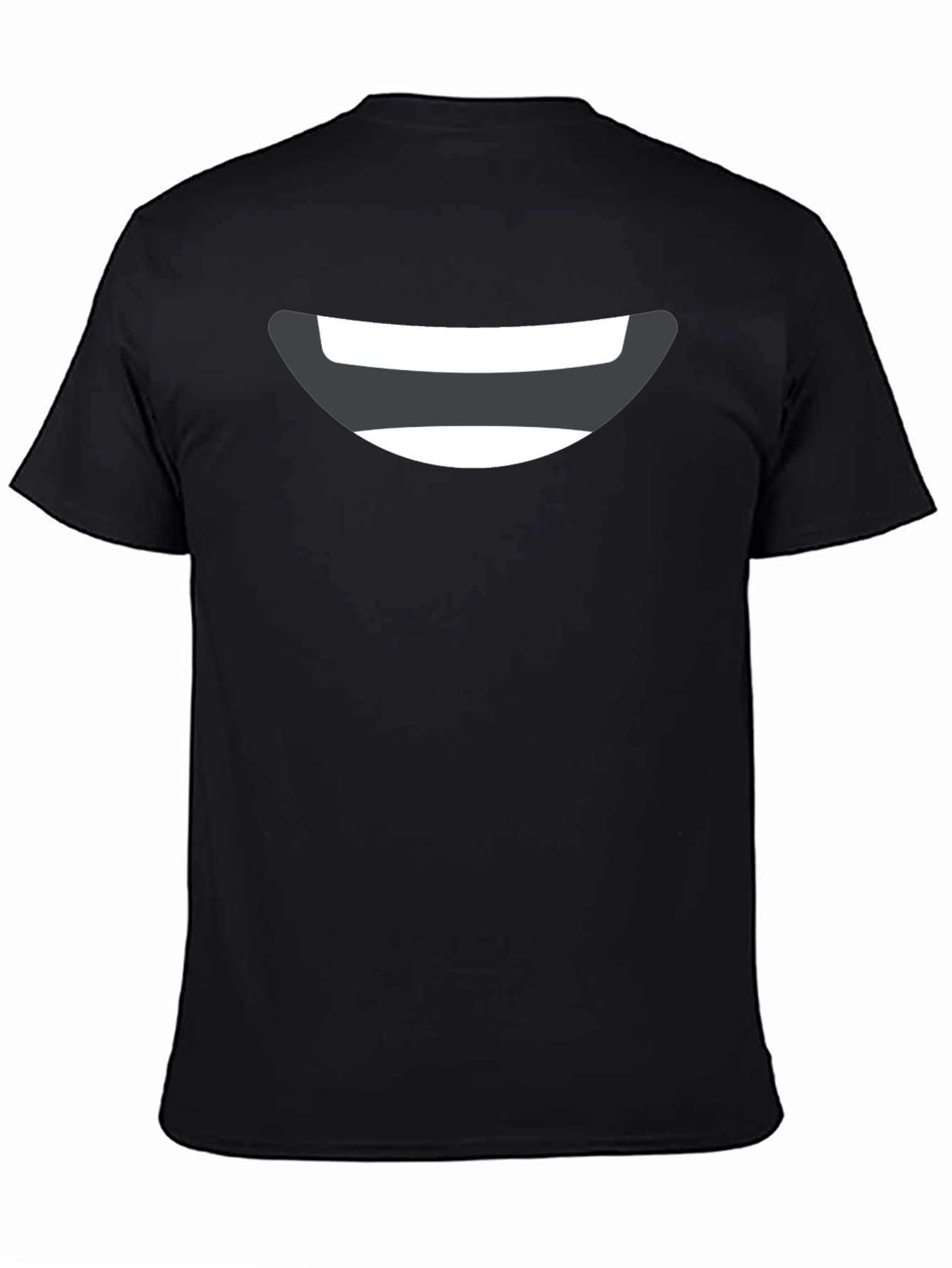 Smiley Face Graphic Tee - Black Cotton Comfort
