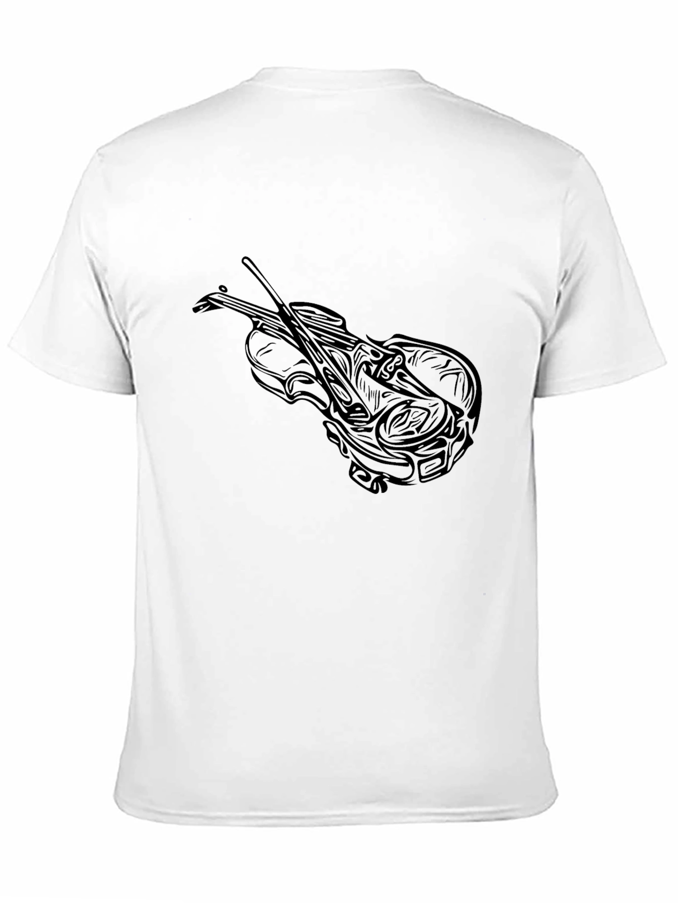 Violin Graphic Tee - Stylish Black T-Shirt