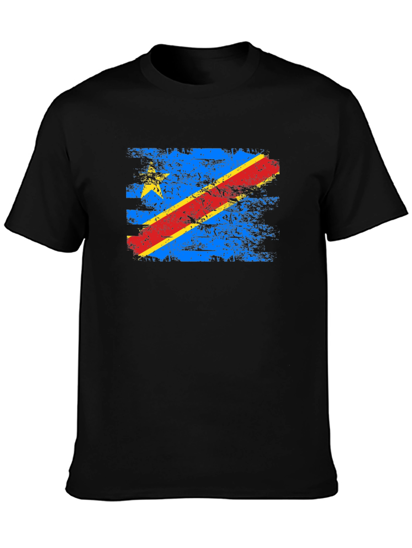 DR Congo Flag Grunge T-Shirt - Stylish Graphic Tee