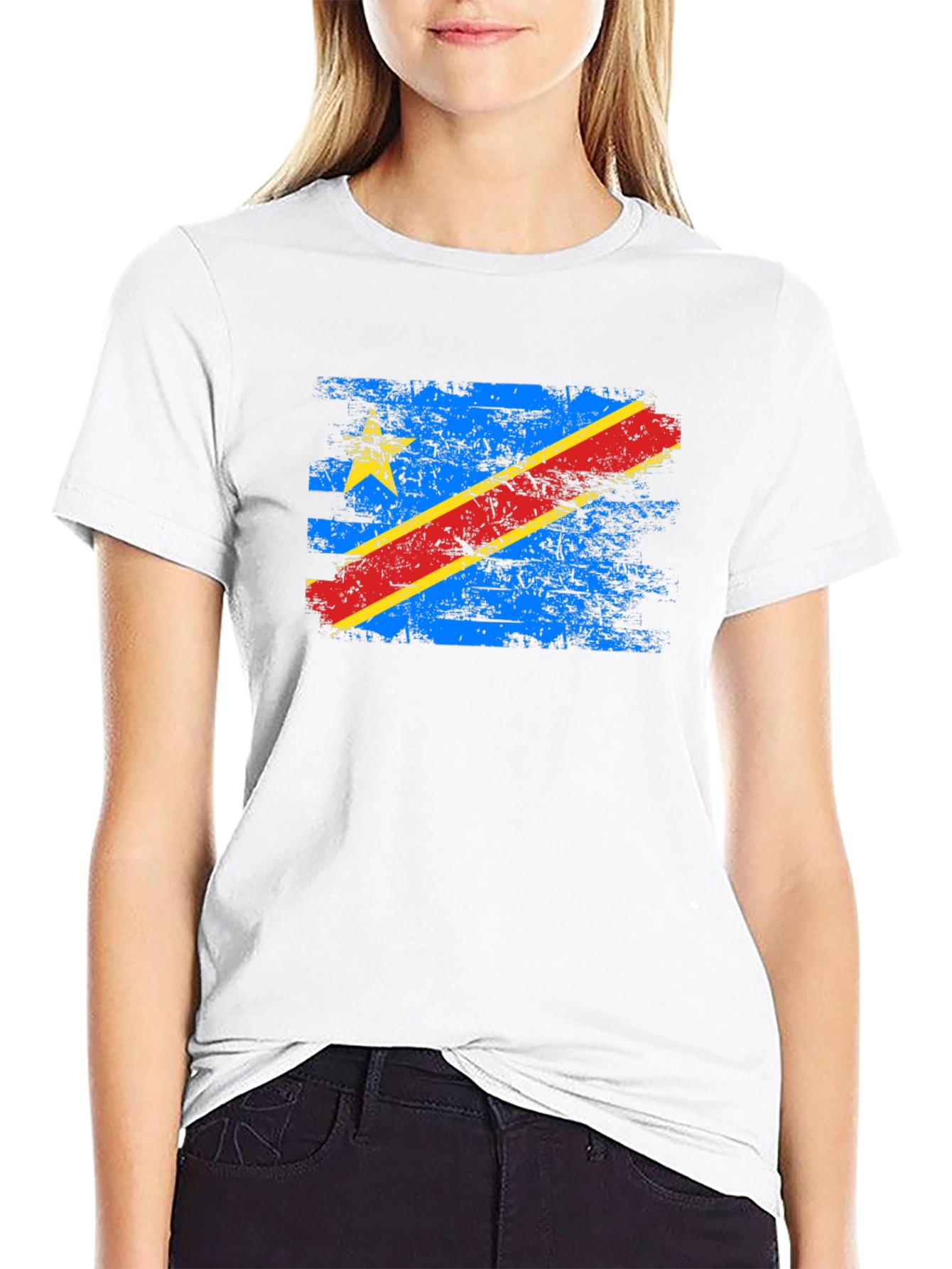 DR Congo Flag Grunge T-Shirt - Stylish Graphic Tee