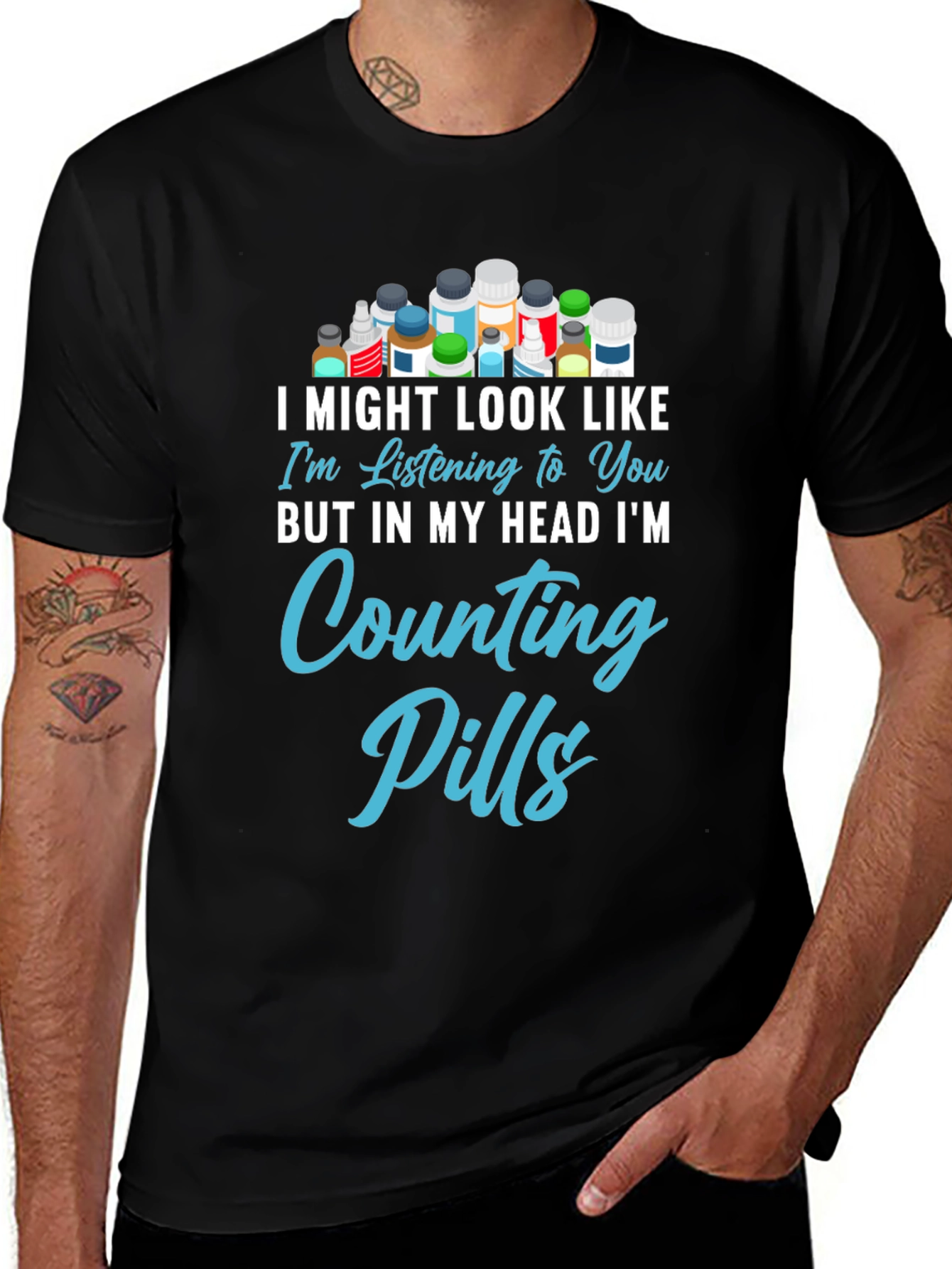 Counting Pills Graphic Tee