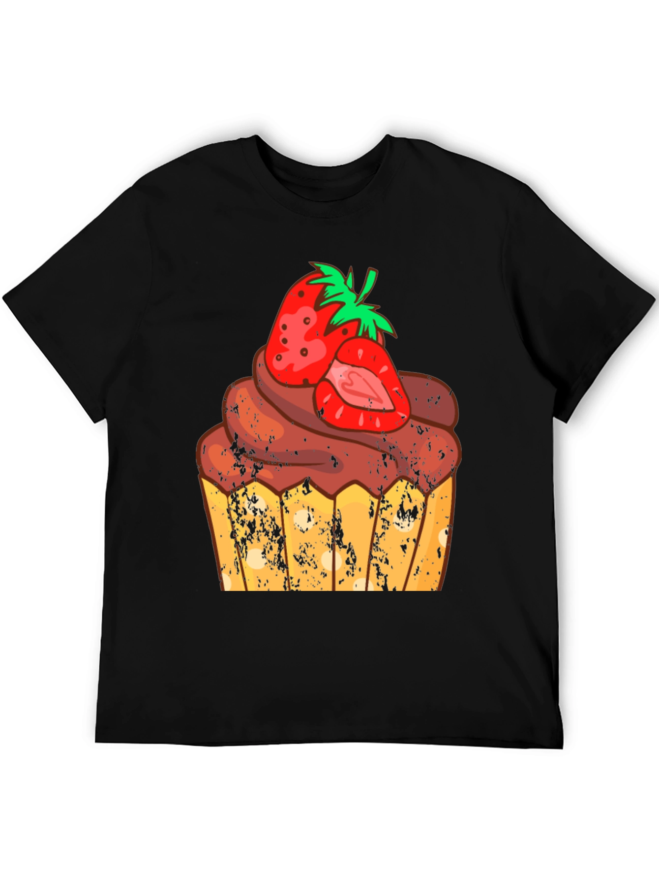 Strawberry Cupcake Graphic Tee - Fun Dessert Shirt