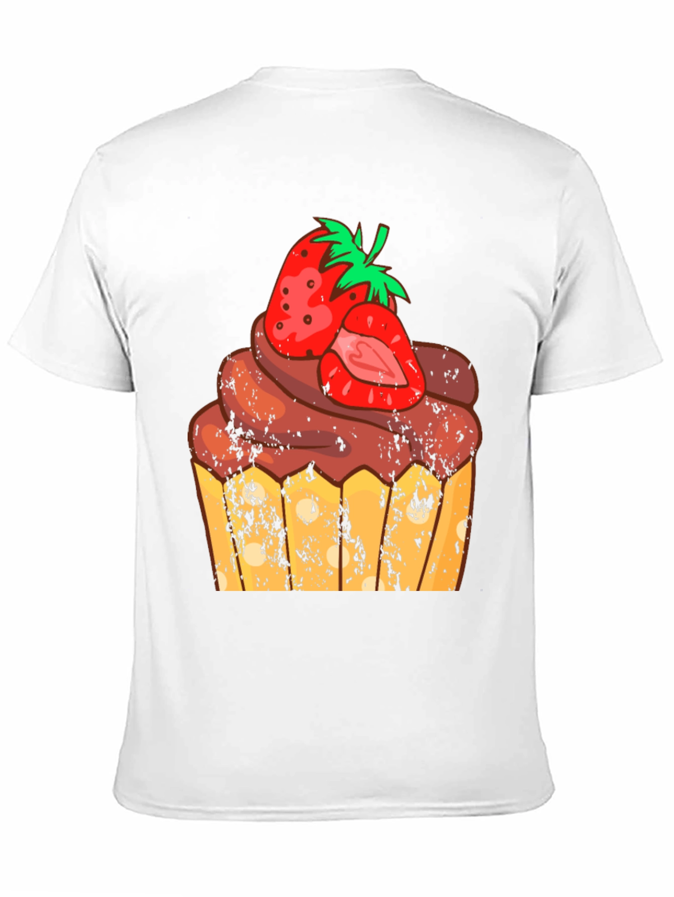 Strawberry Cupcake Graphic Tee - Fun Dessert Shirt