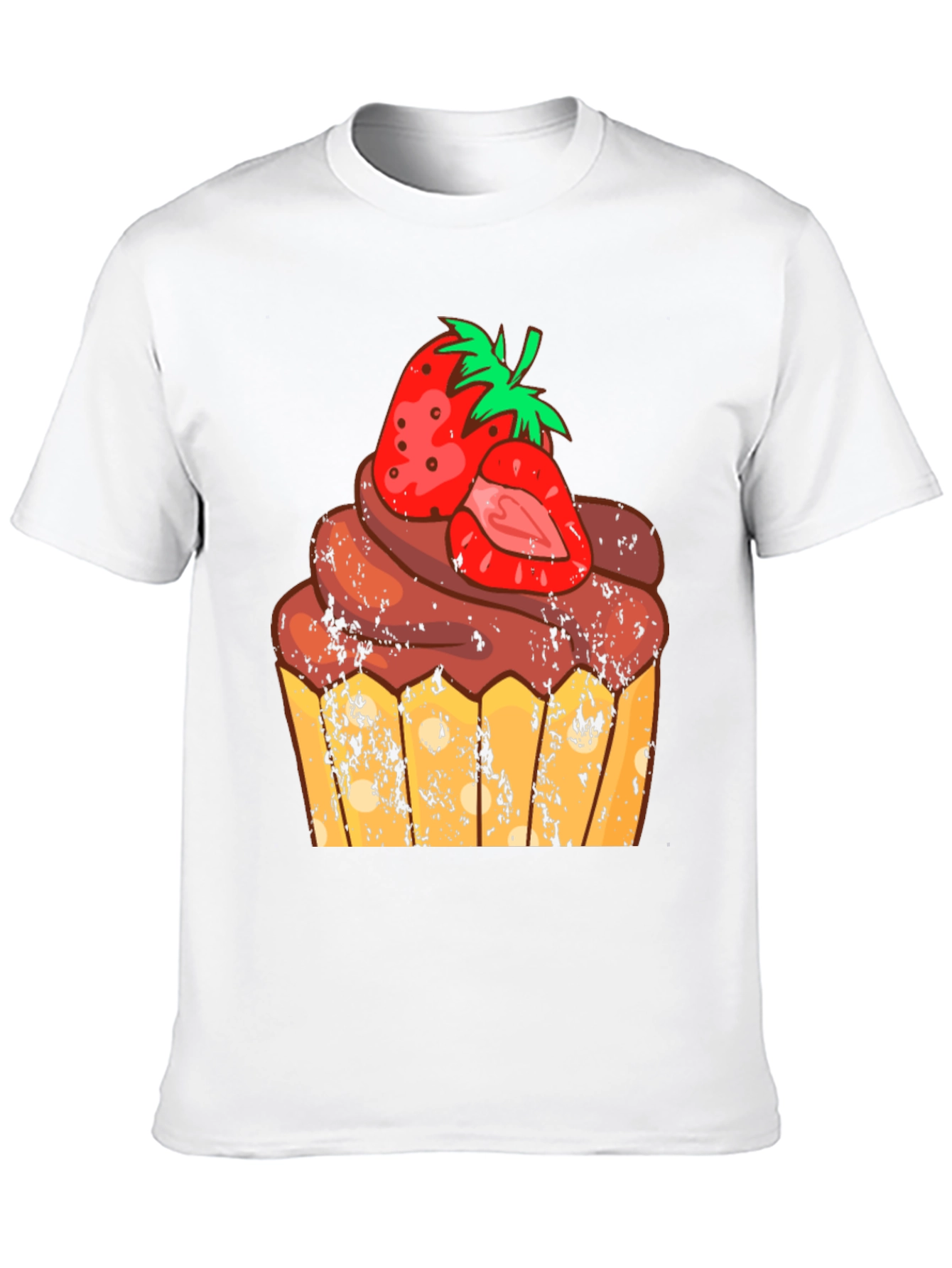 Strawberry Cupcake Graphic Tee - Fun Dessert Shirt