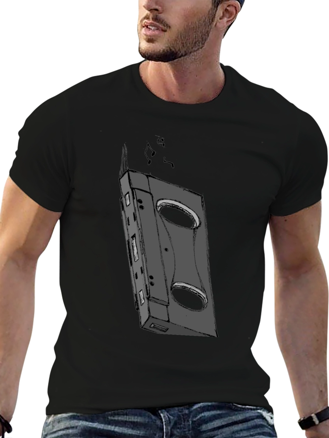 Retro Cassette Tape Graphic Tee - Cool Casual Wear