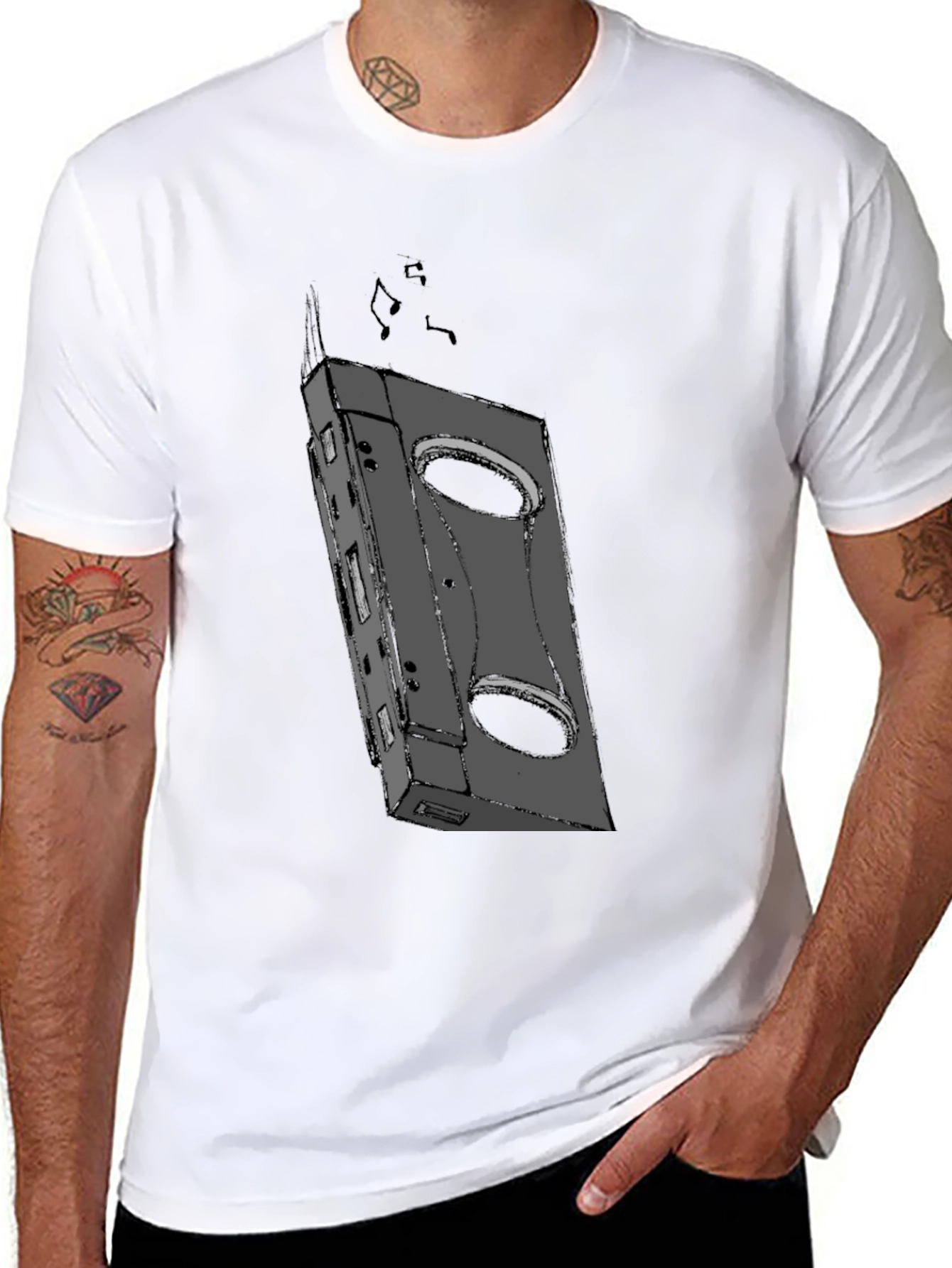 Retro Cassette Tape Graphic Tee - Cool Casual Wear