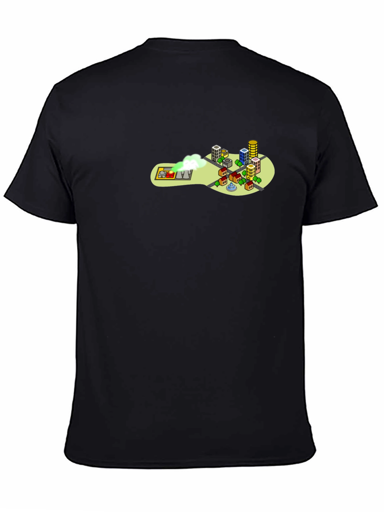 Cartoon Cityscape Tee - Quirky Graphic T-Shirt