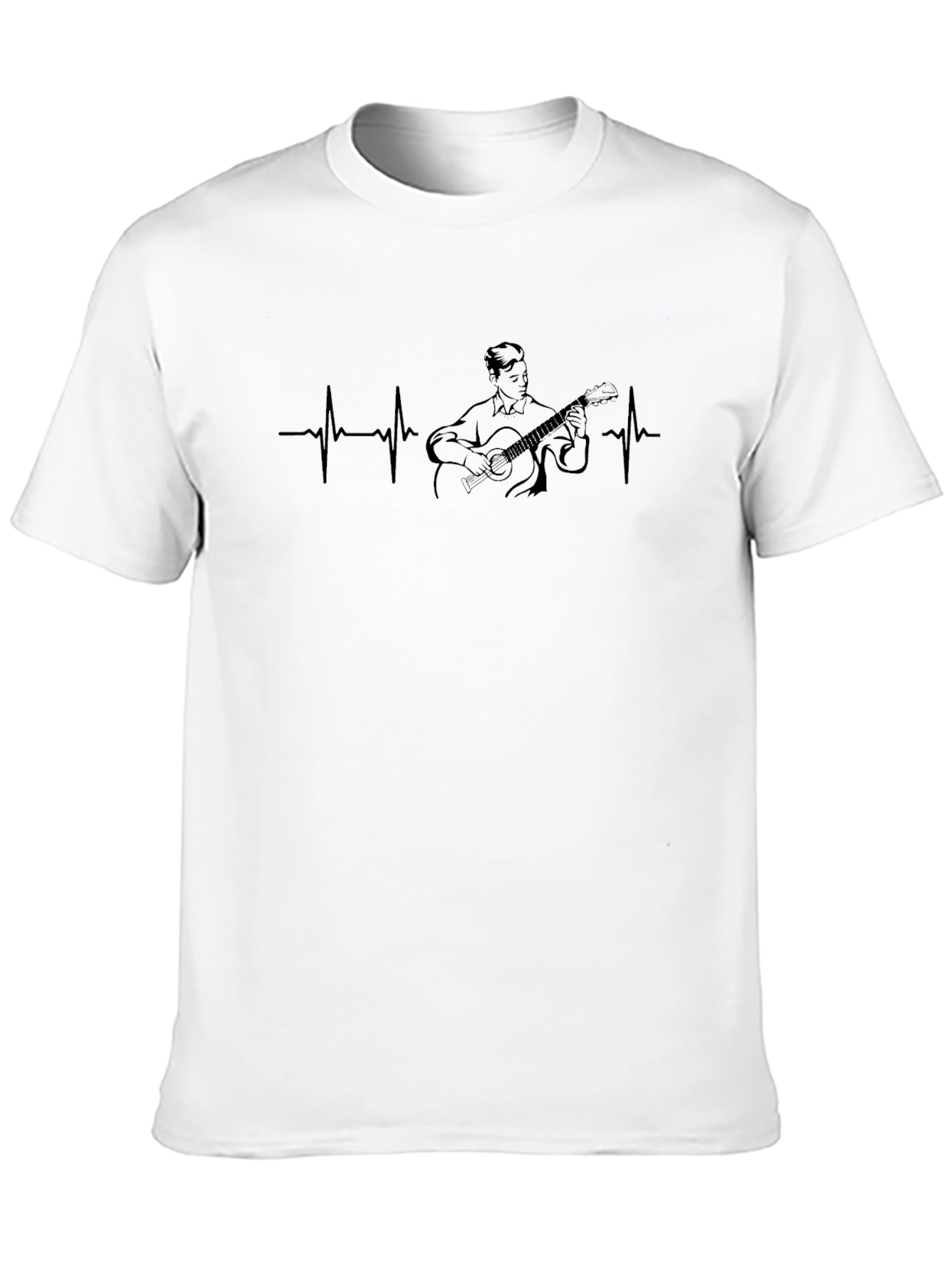 Guitarist Heartbeat T-Shirt - Music Lover Tee