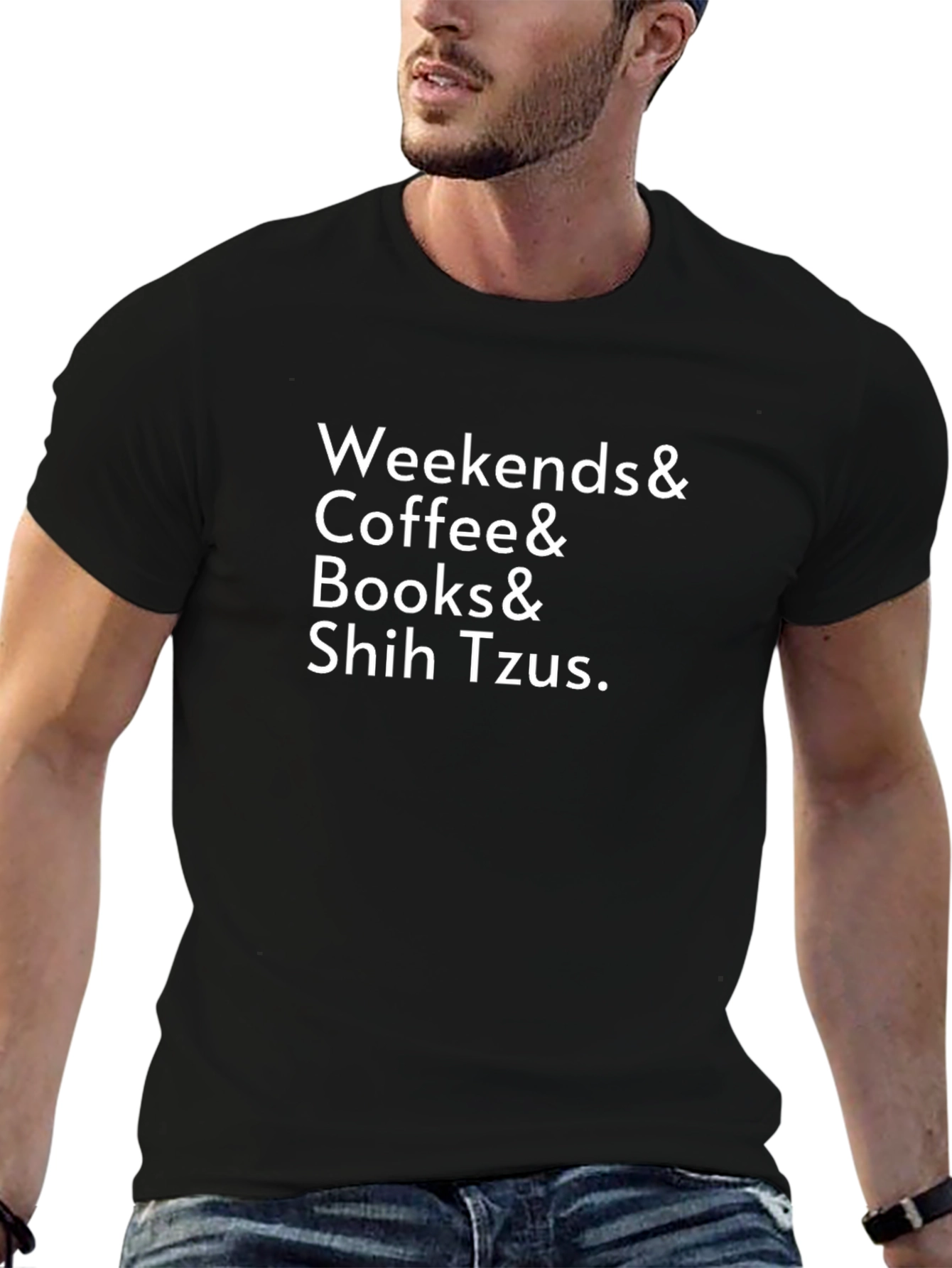 Weekends Coffee Books & Shih Tzus T-Shirt