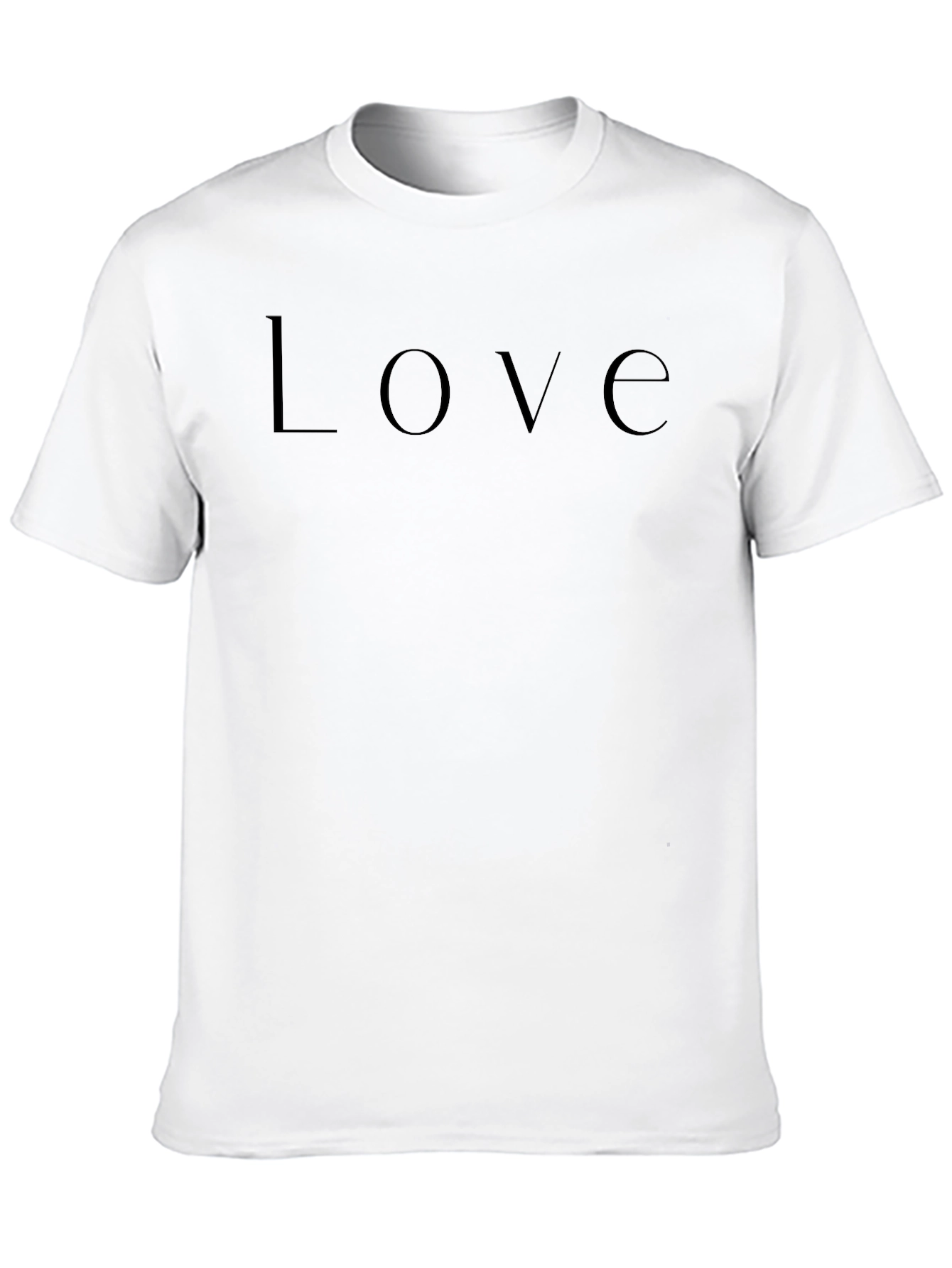 Love Text Graphic Black T-Shirt
