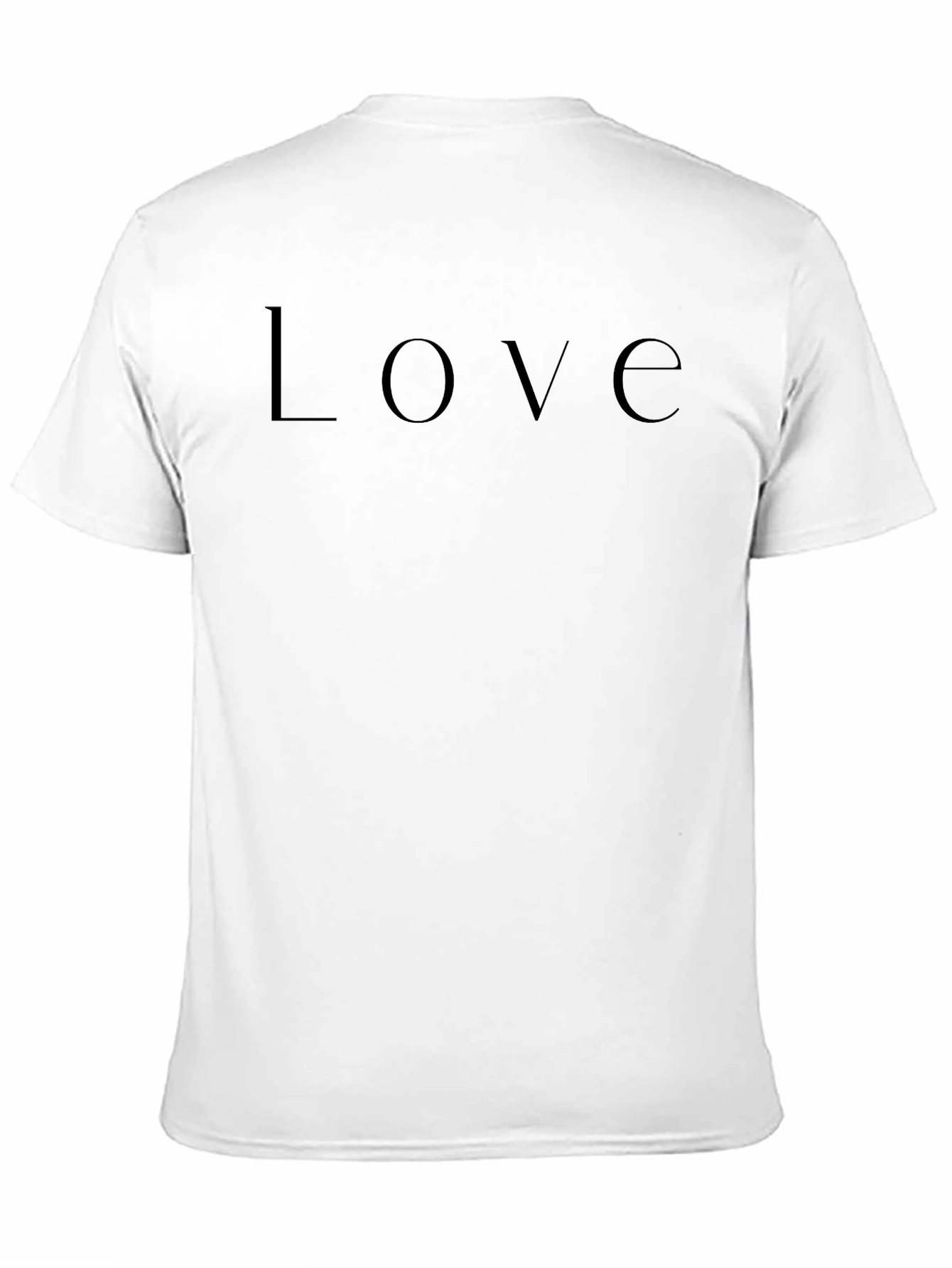 Love Text Graphic Black T-Shirt