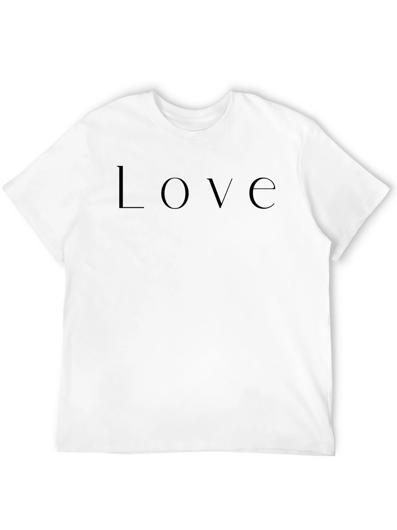 Love Text Graphic Black T-Shirt