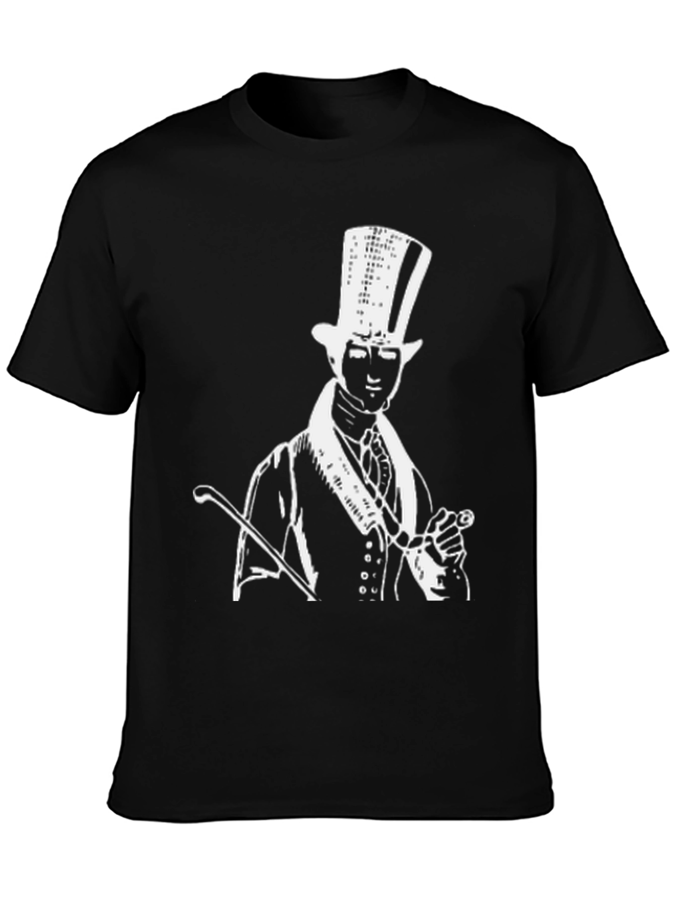 Top Hat Gentleman Black Graphic Tee