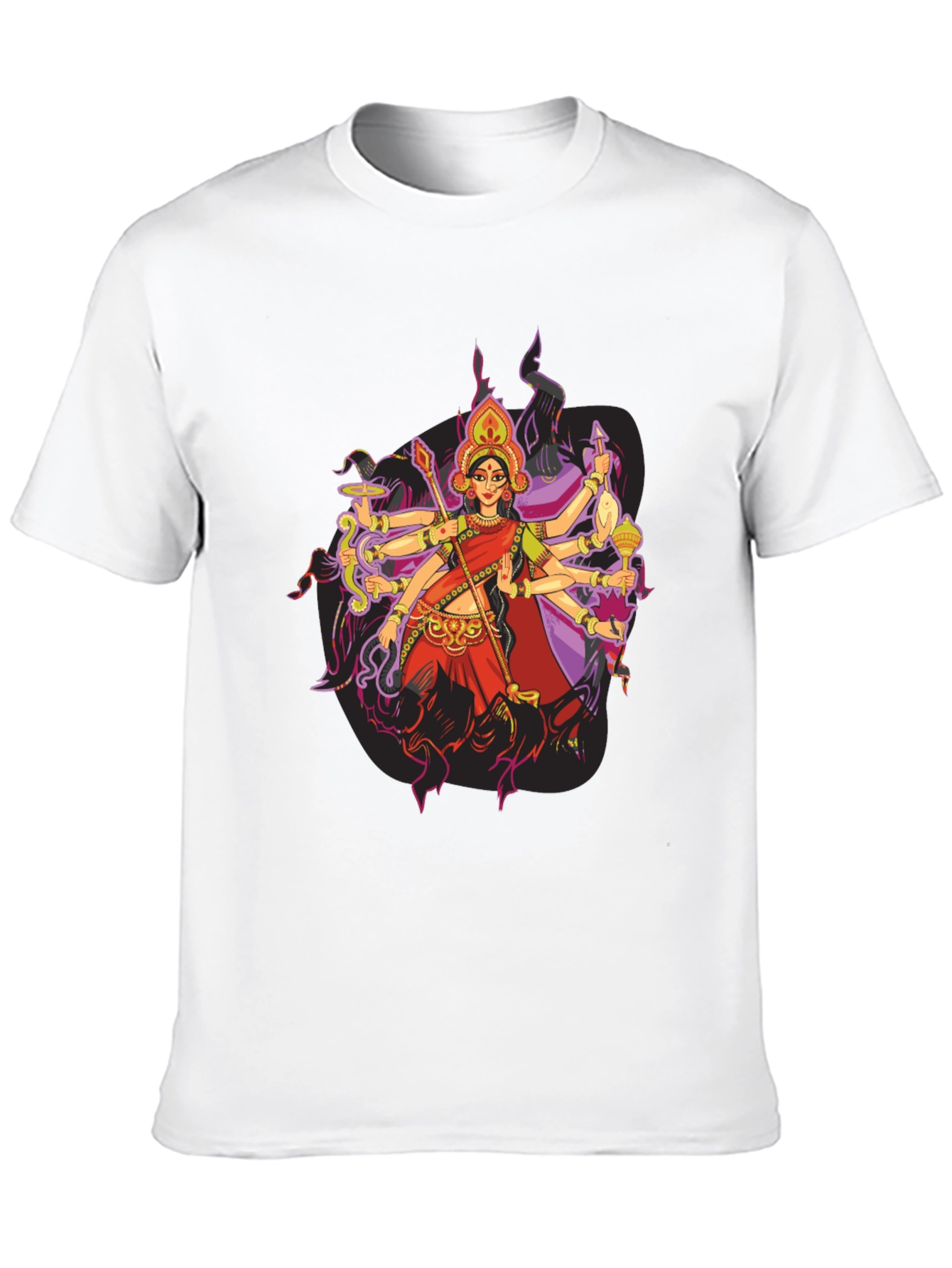 Durga Goddess Graphic Tee - Mens Black T-Shirt