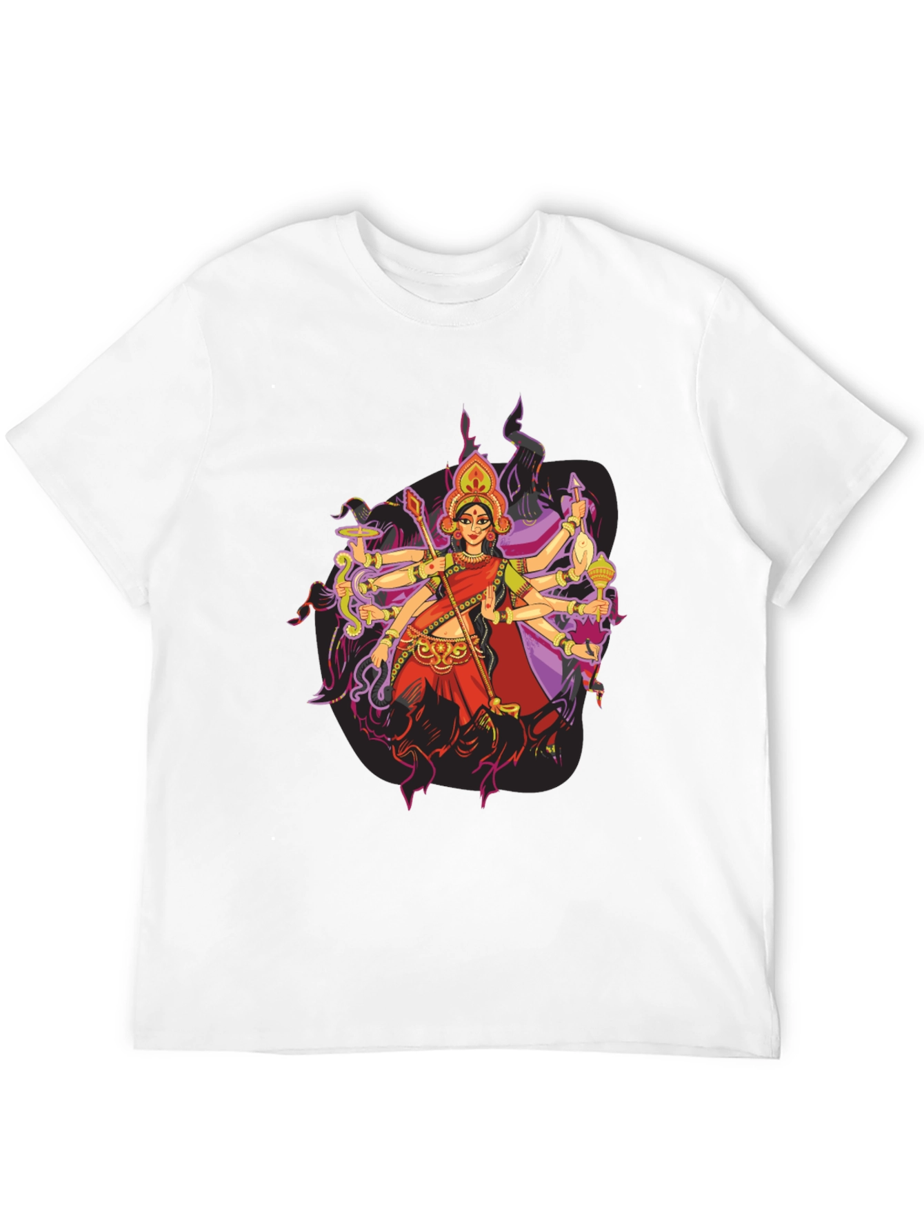 Durga Goddess Graphic Tee - Mens Black T-Shirt