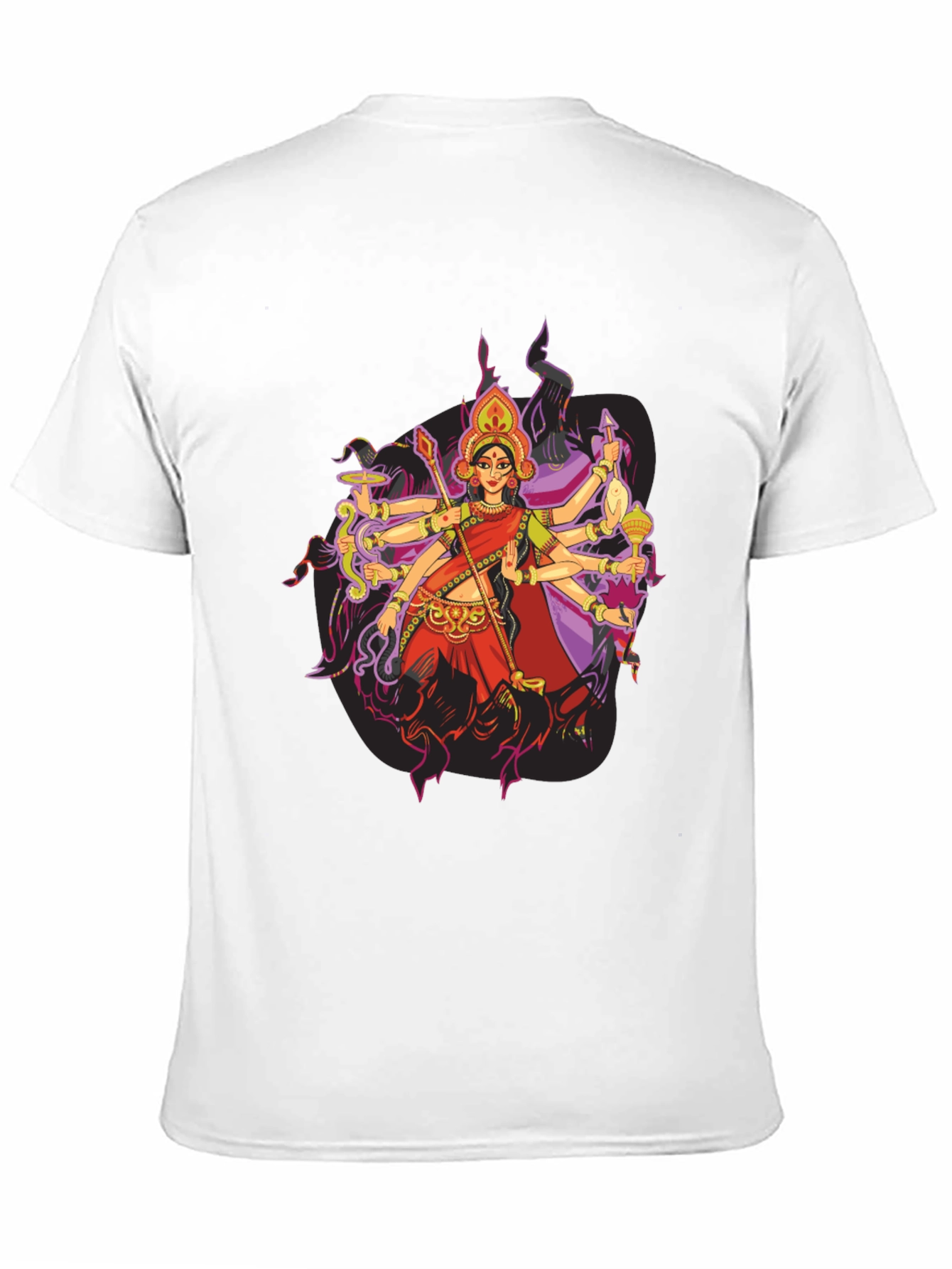 Durga Goddess Graphic Tee - Mens Black T-Shirt