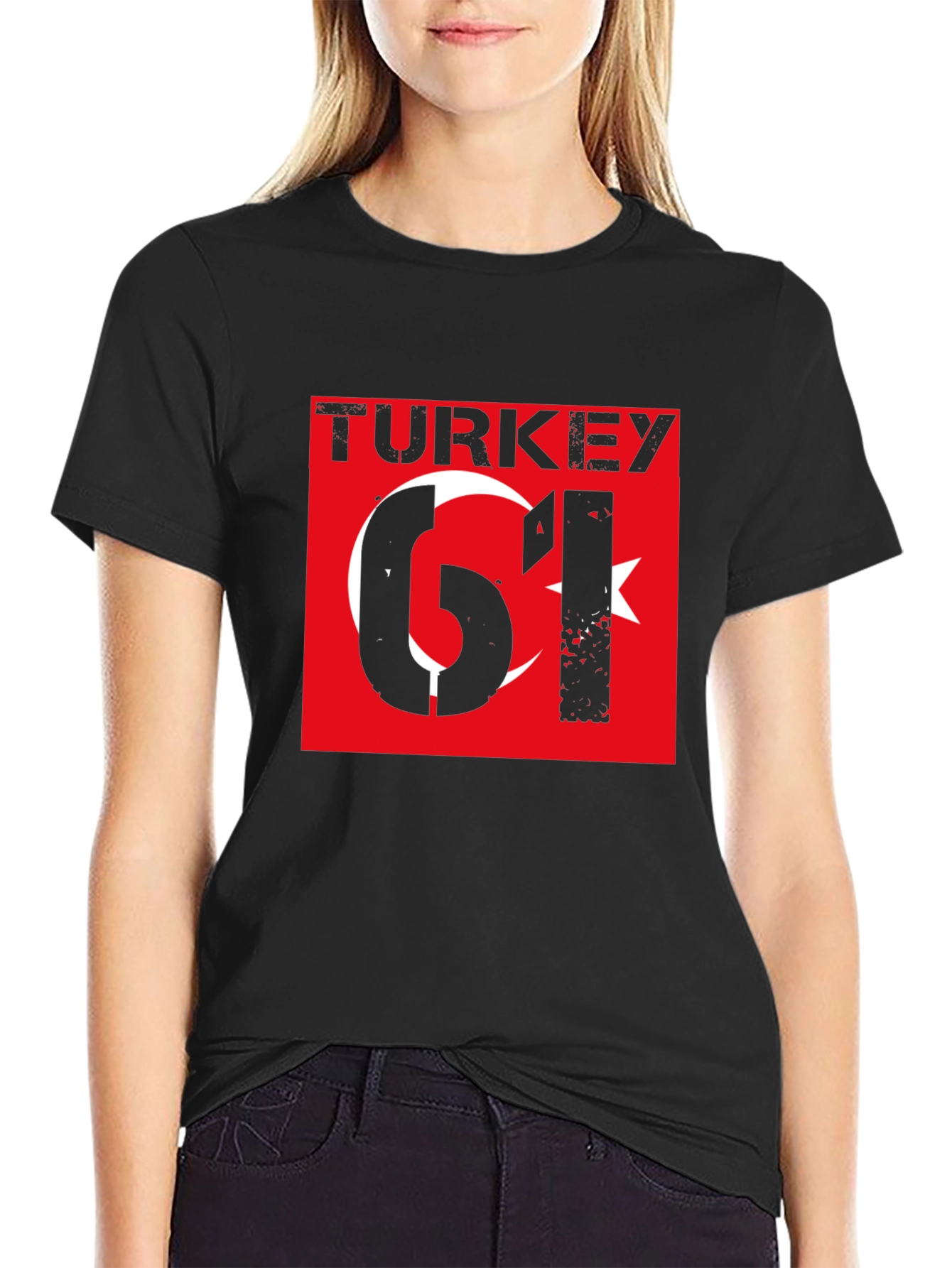 Turkey 61 Graphic T-Shirt - Black Cotton Tee