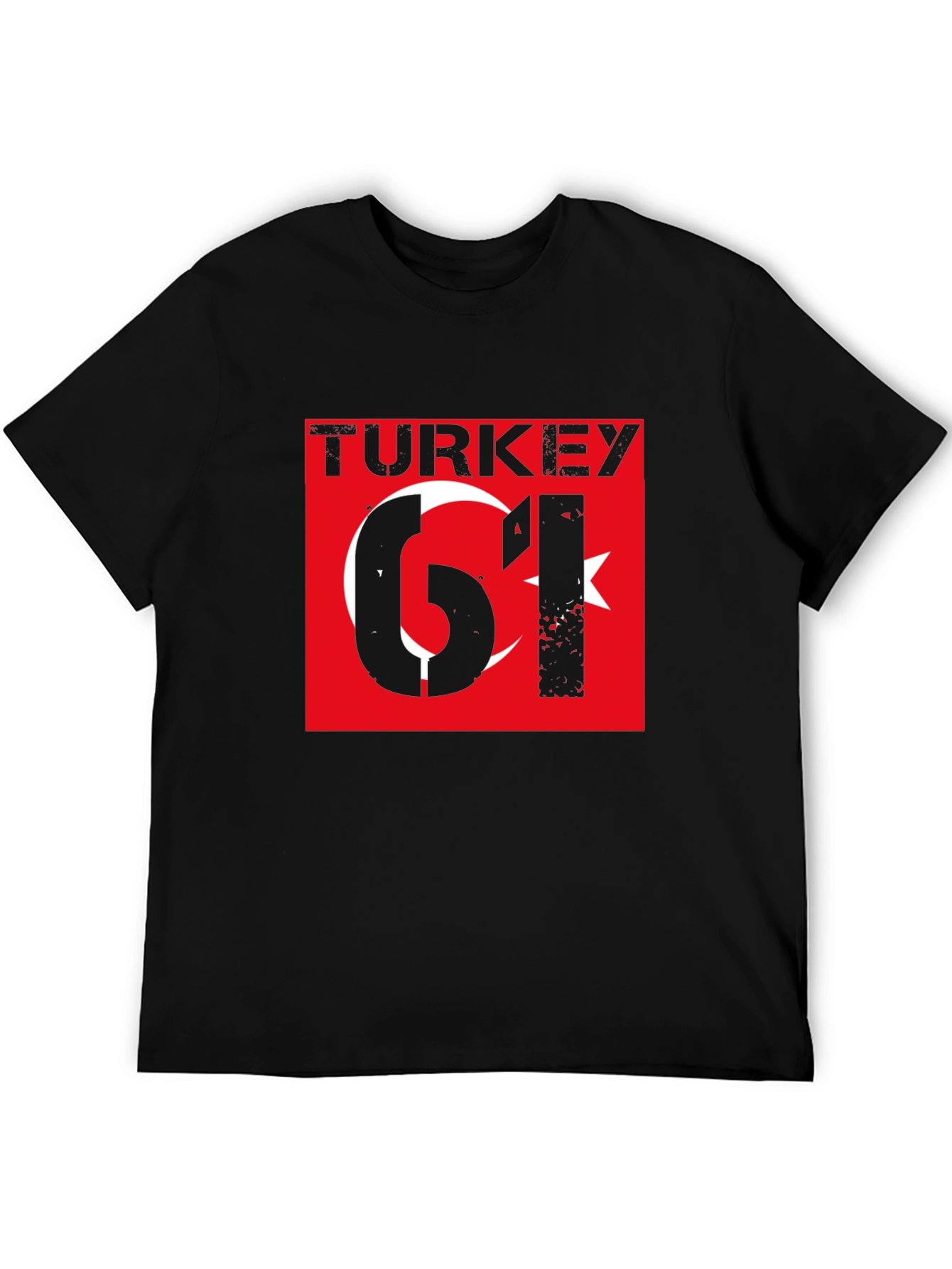 Turkey 61 Graphic T-Shirt - Black Cotton Tee