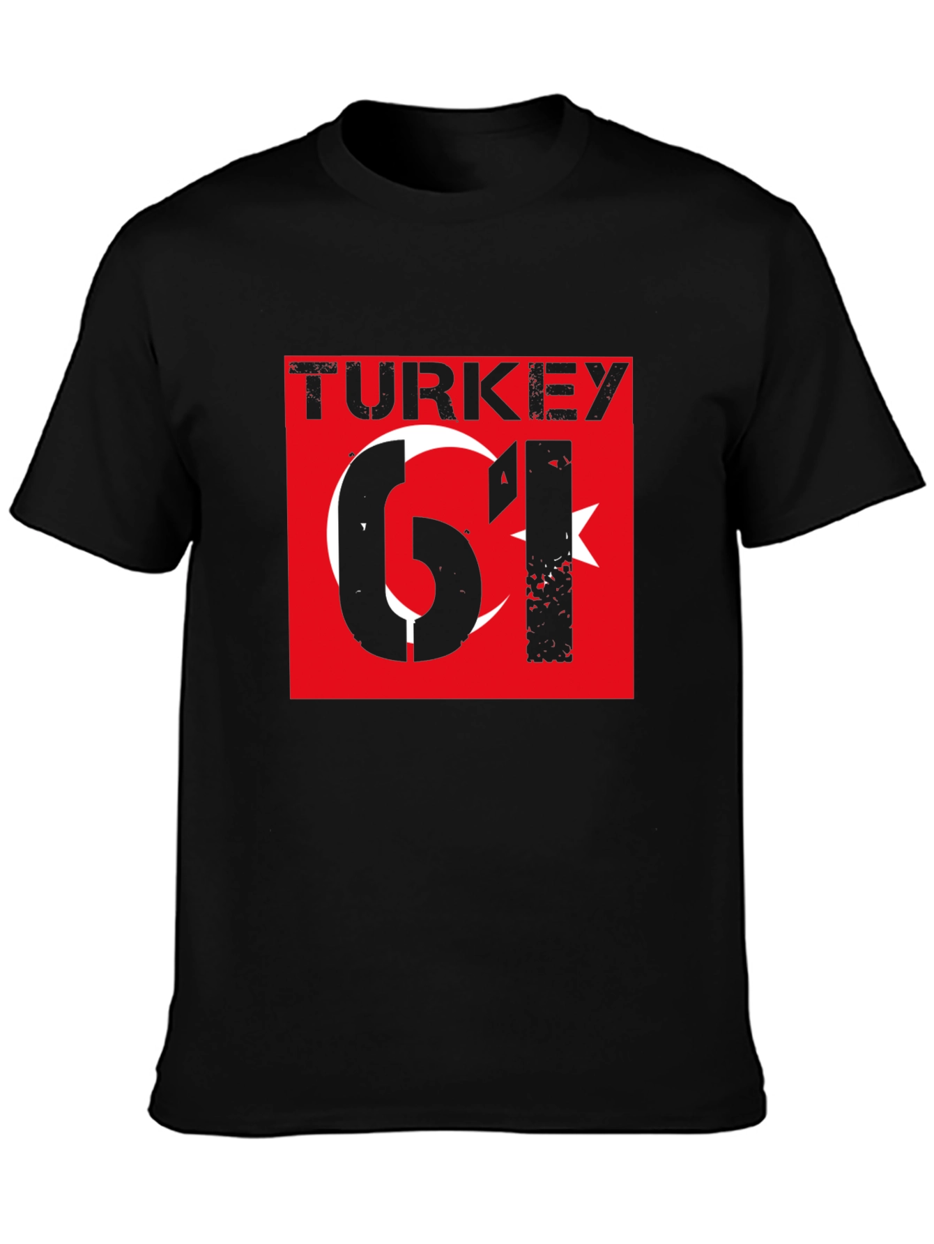 Turkey 61 Graphic T-Shirt - Black Cotton Tee