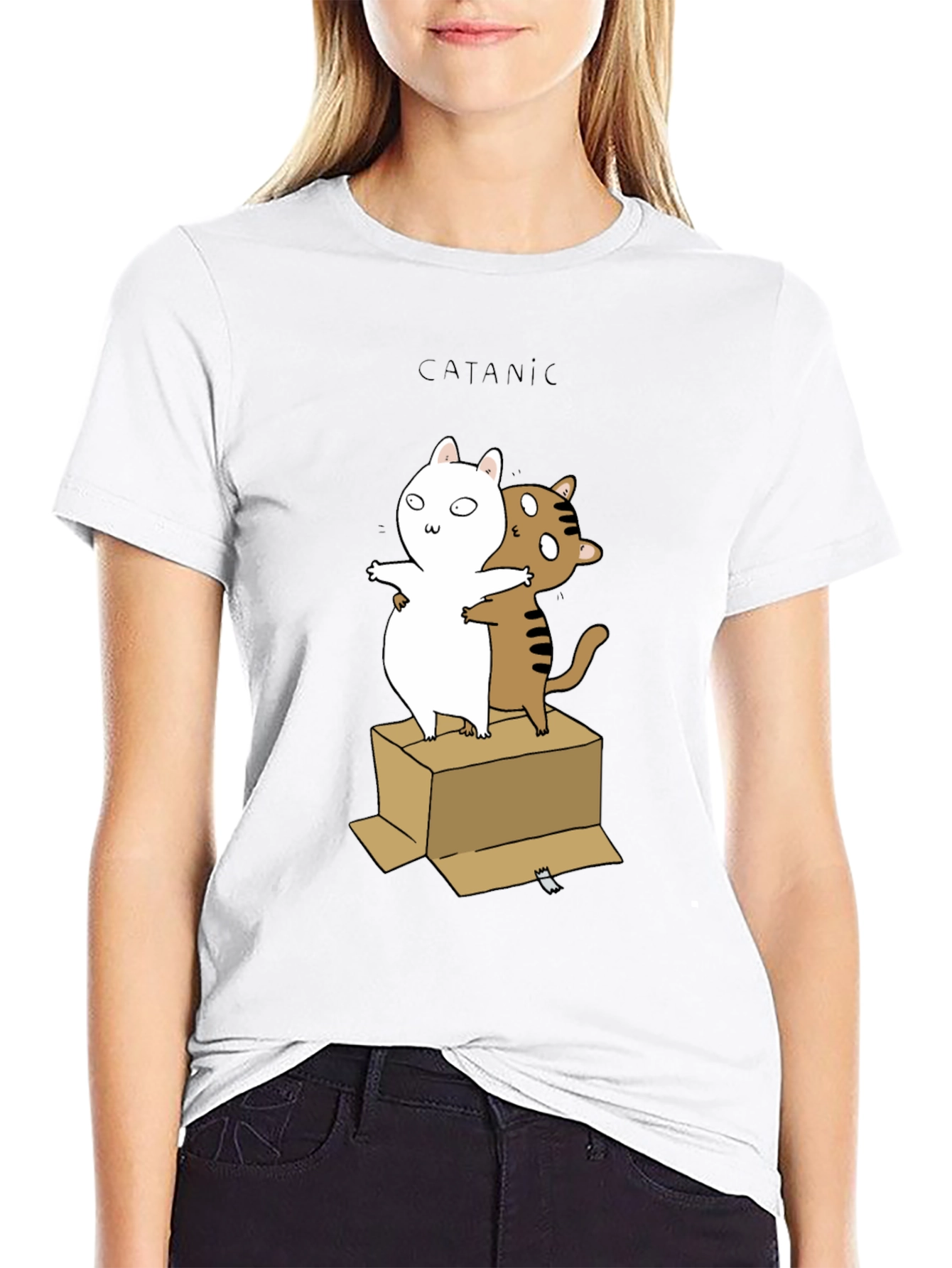Catanic Cat T-Shirt - Funny Titanic Parody Tee