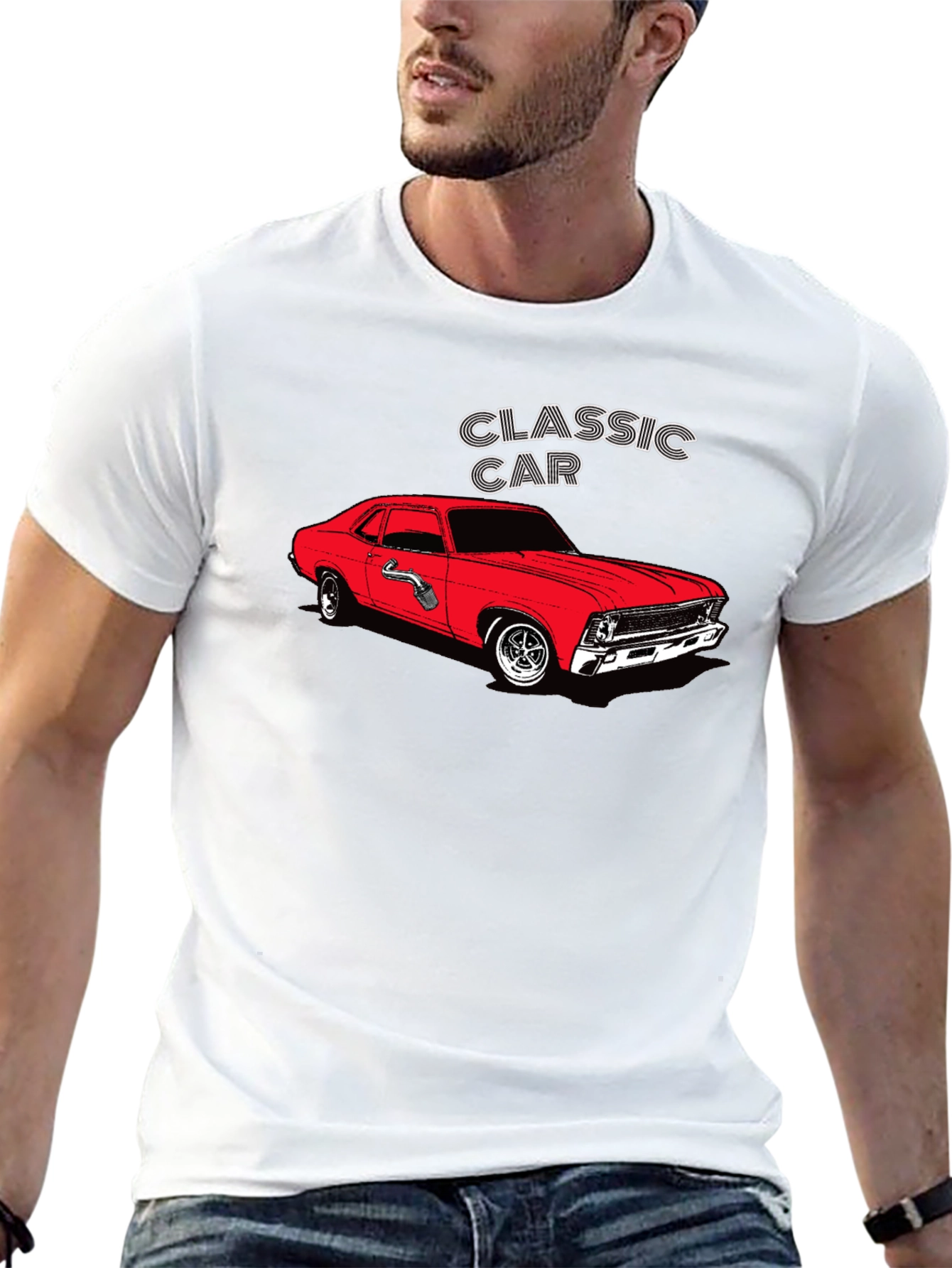 Classic Car Graphic Tee - Black