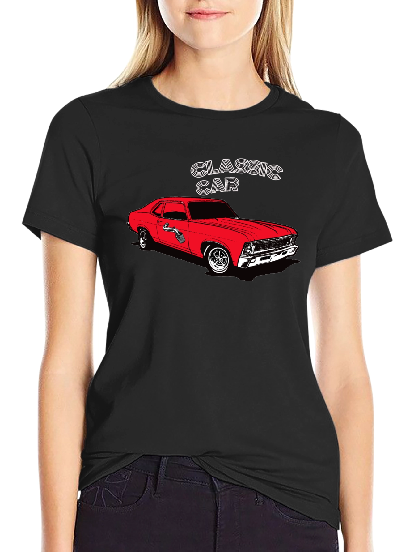 Classic Car Graphic Tee - Black