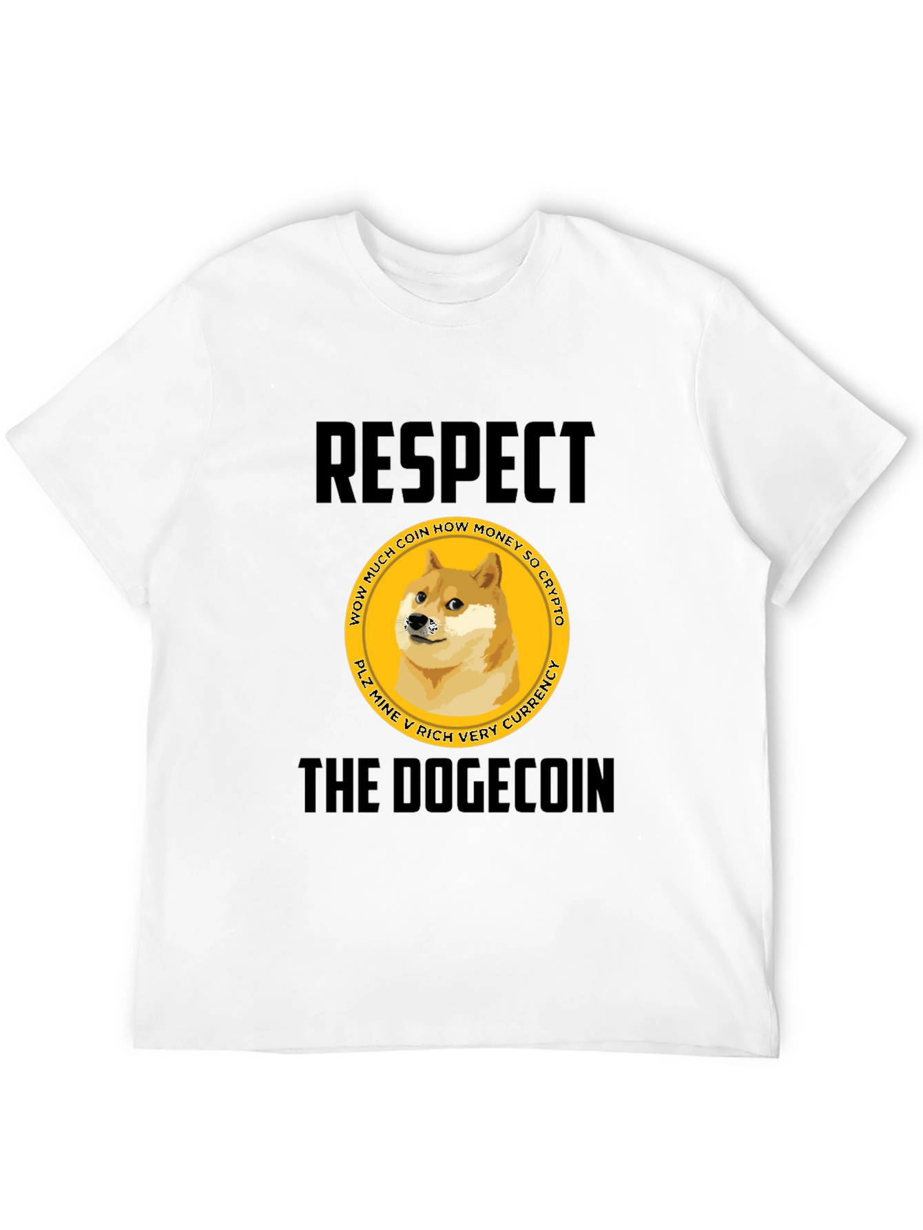 Respect the Dogecoin T-Shirt - Crypto Meme Tee