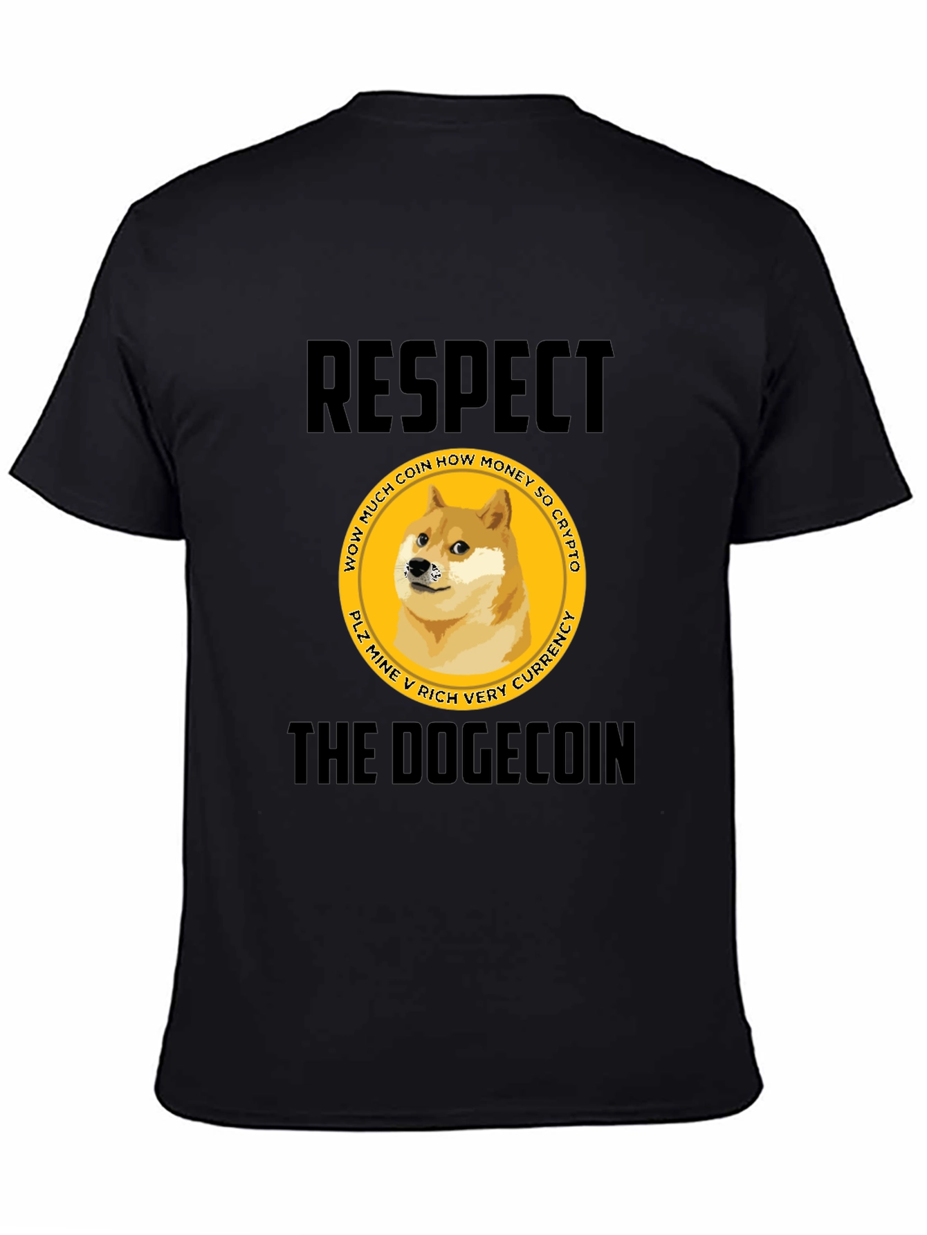 Respect the Dogecoin T-Shirt - Crypto Meme Tee