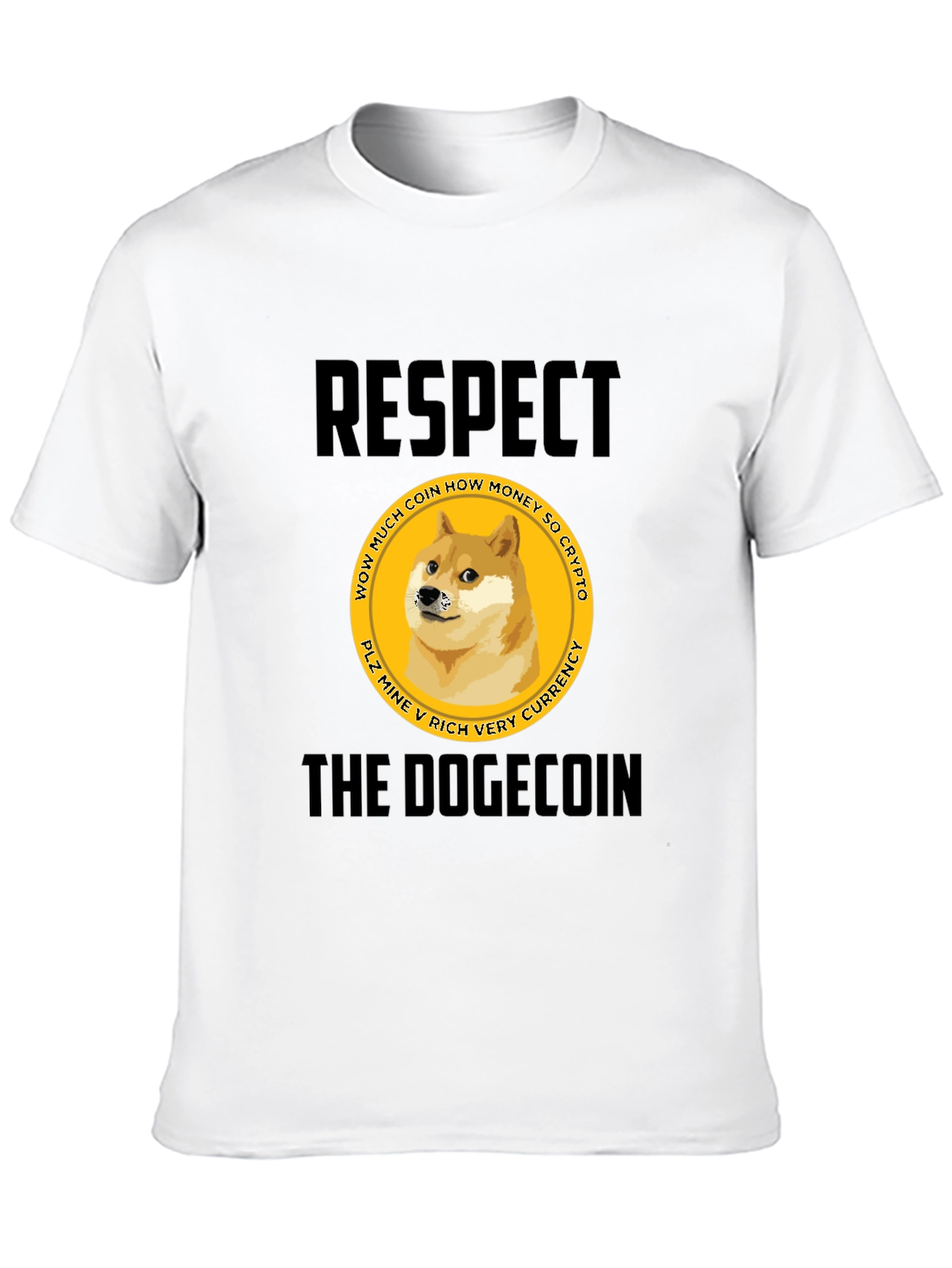 Respect the Dogecoin T-Shirt - Crypto Meme Tee