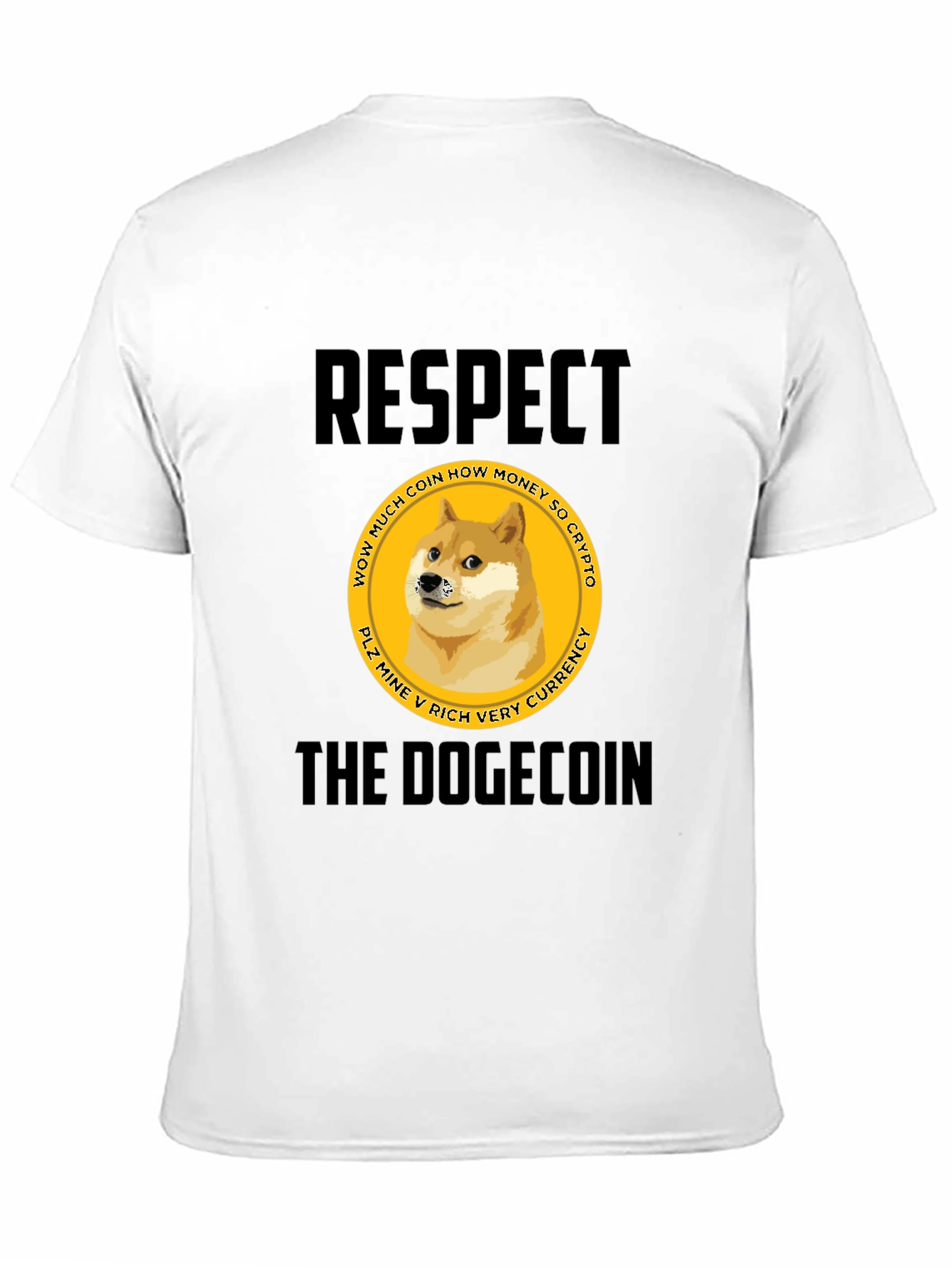 Respect the Dogecoin T-Shirt - Crypto Meme Tee