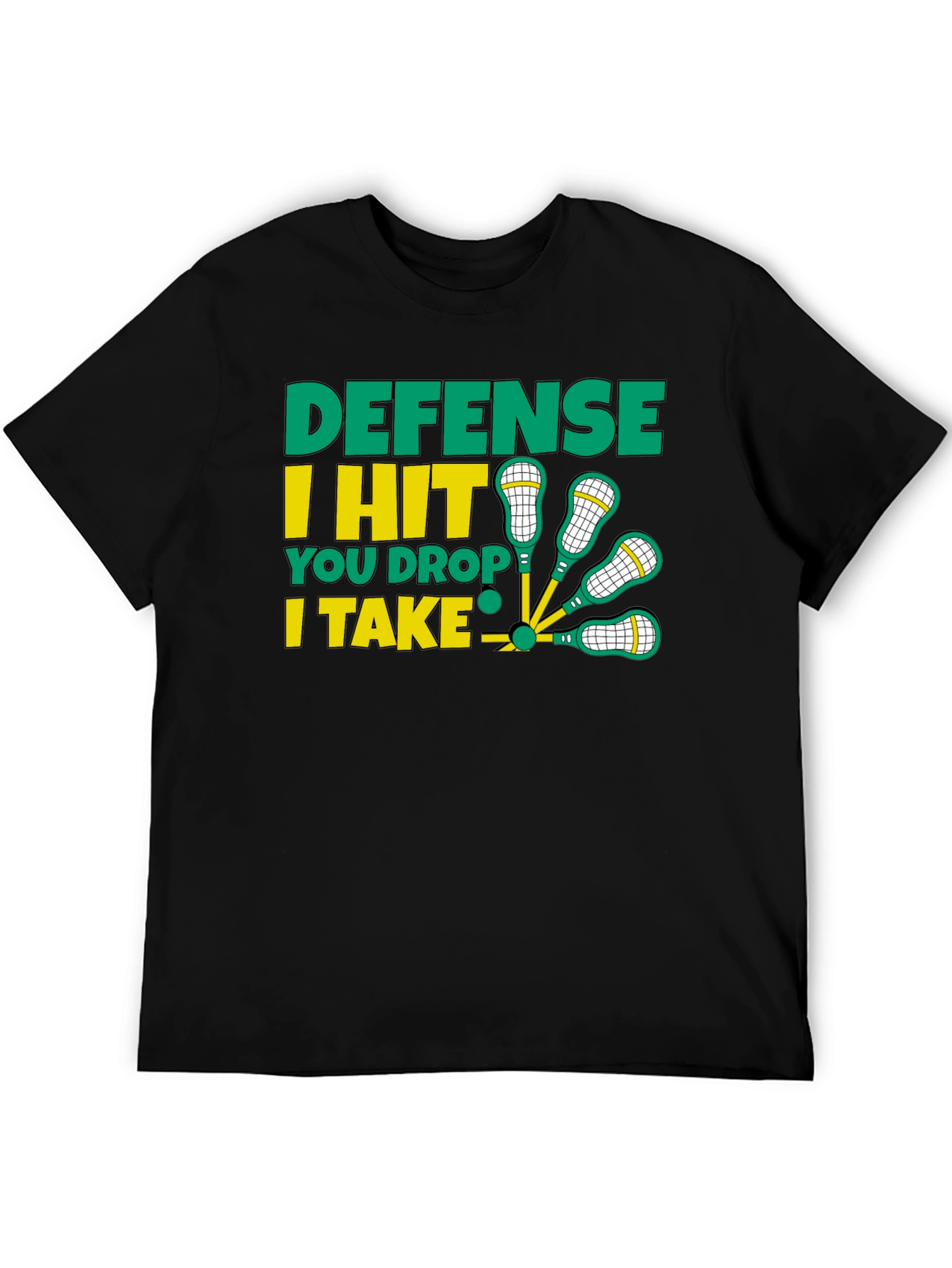 Lacrosse Defense Graphic T-Shirt