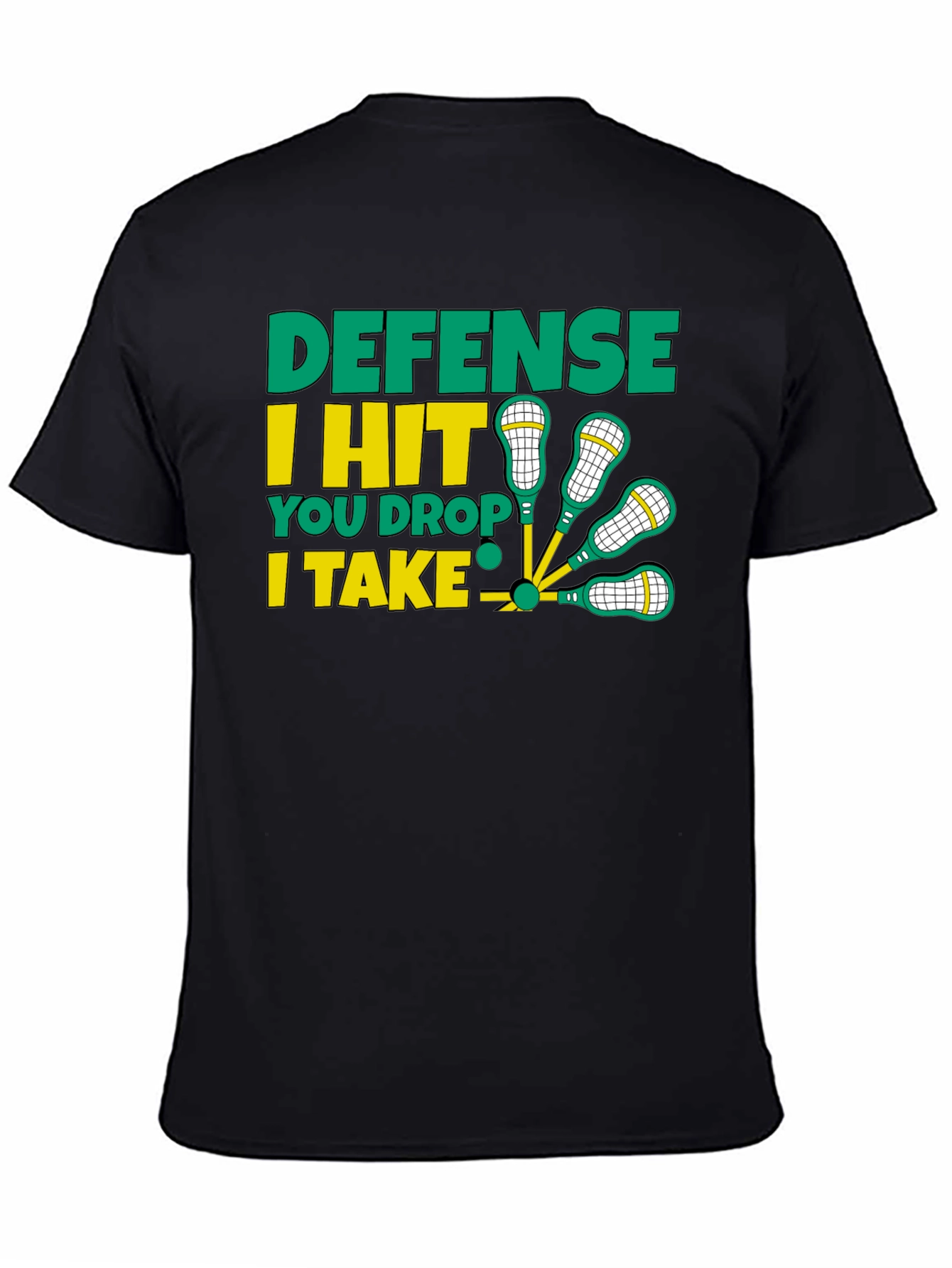 Lacrosse Defense Graphic T-Shirt