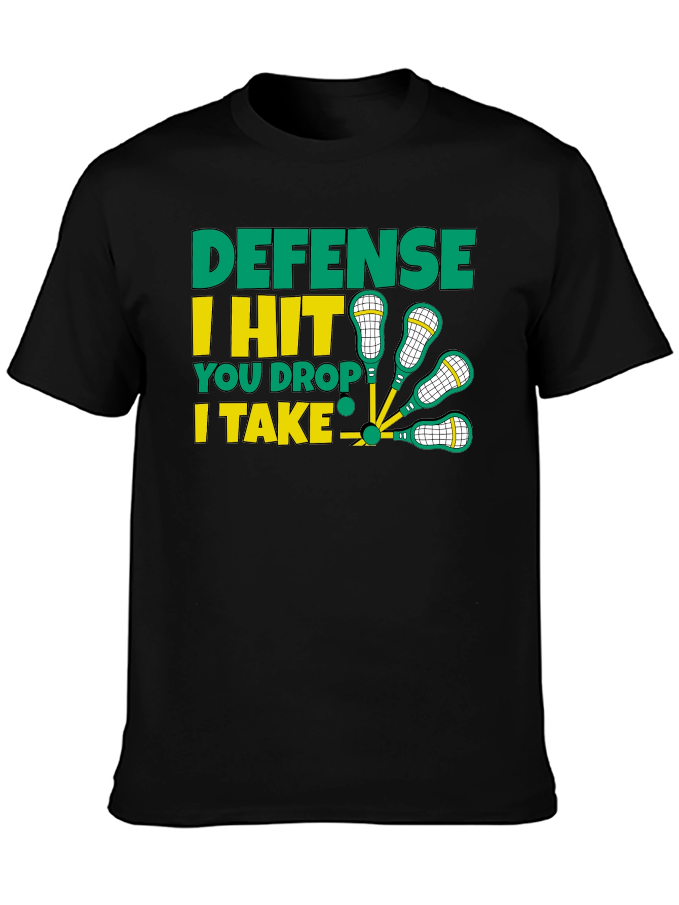 Lacrosse Defense Graphic T-Shirt