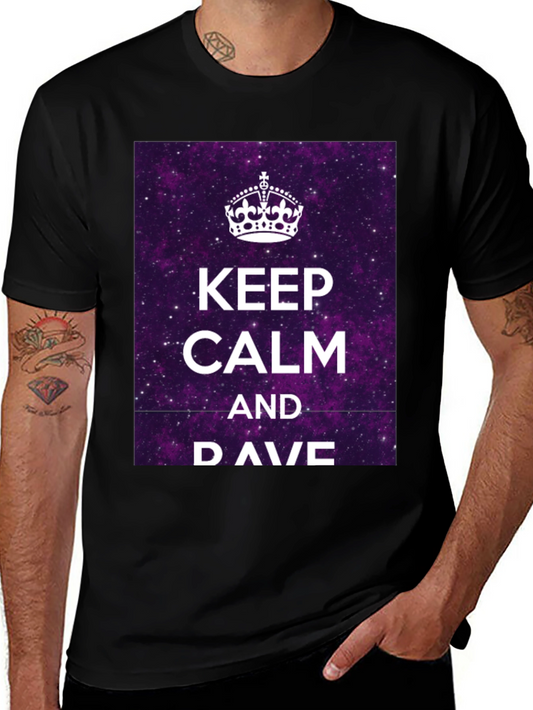 Keep Calm & DAVE T-Shirt - Galaxy Purple Graphic