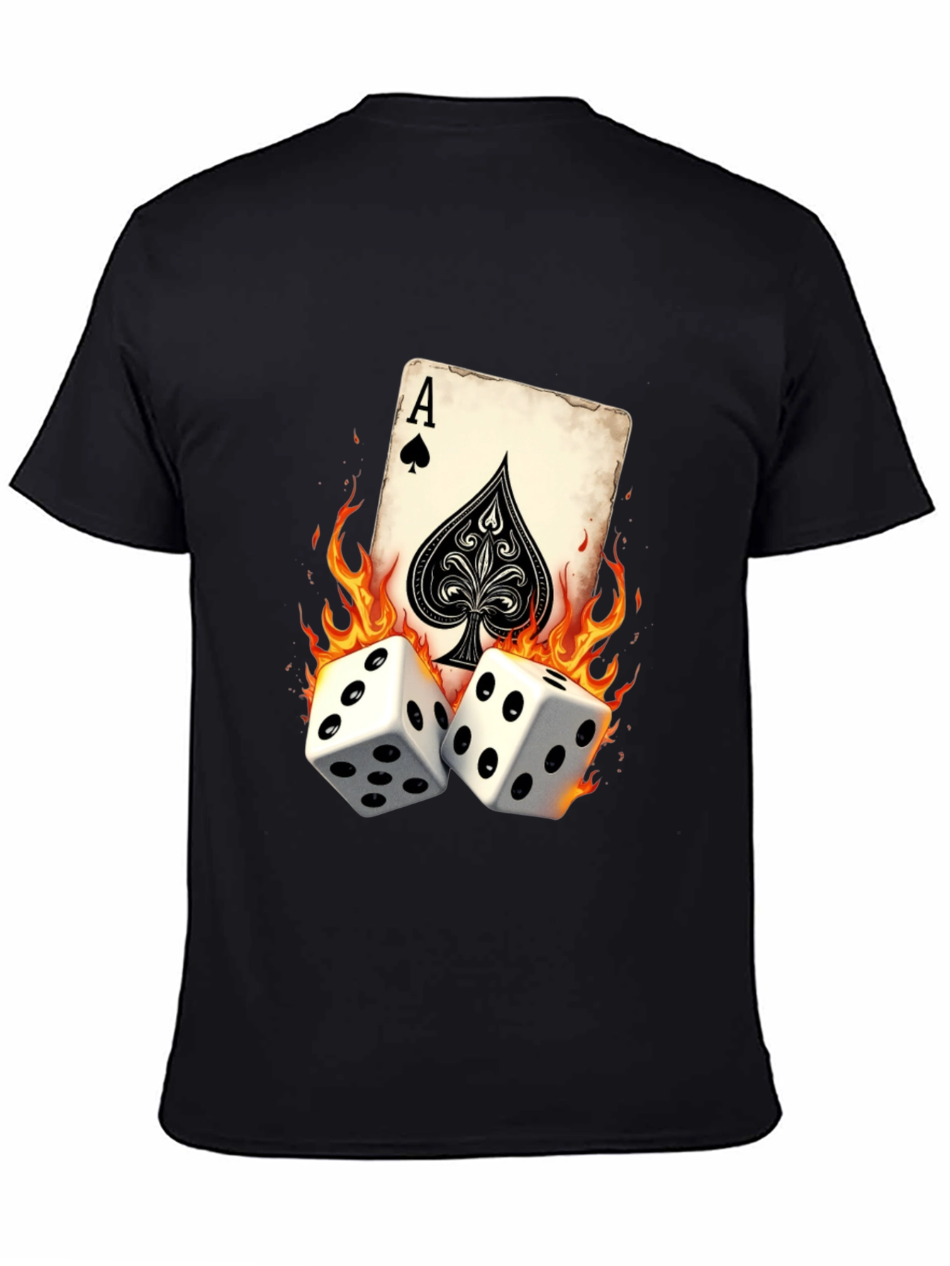 Ace of Spades Dice T-Shirt - Gambler Tee