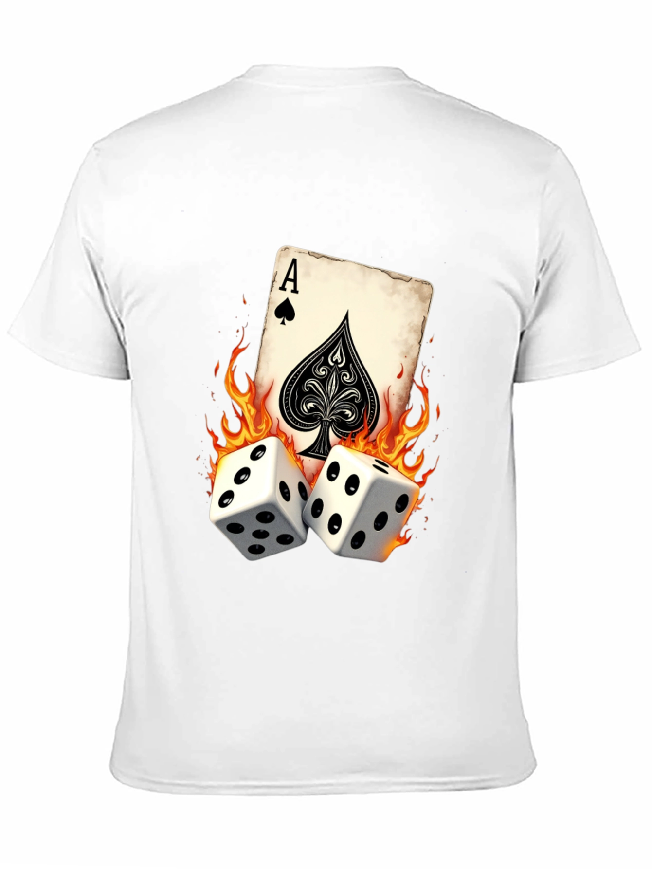 Ace of Spades Dice T-Shirt - Gambler Tee