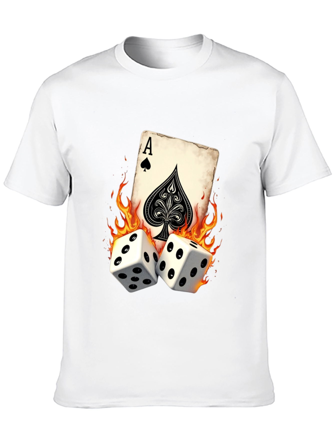 Ace of Spades Dice T-Shirt - Gambler Tee