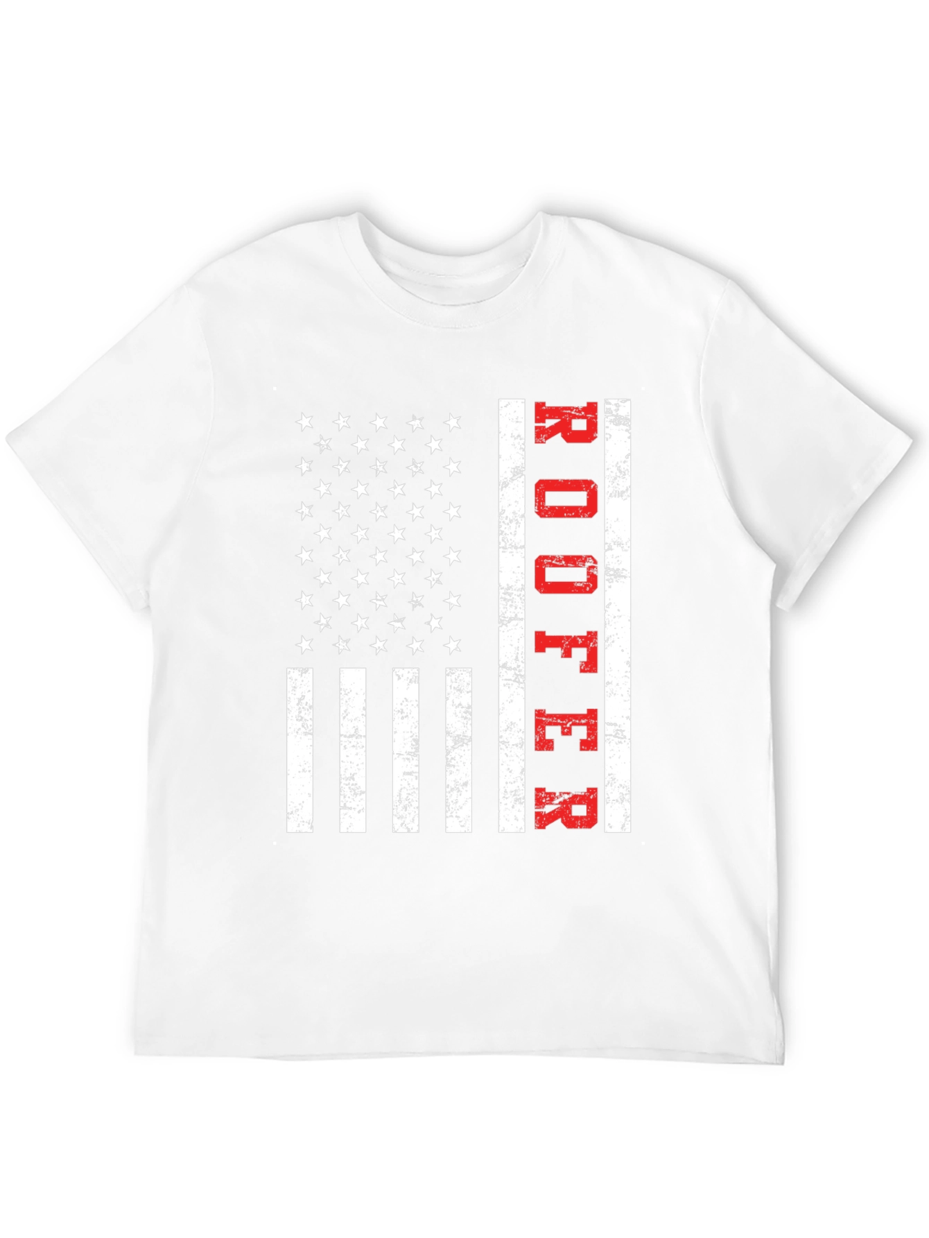 Roofer American Flag T-Shirt Patriotic Job Pride Tee